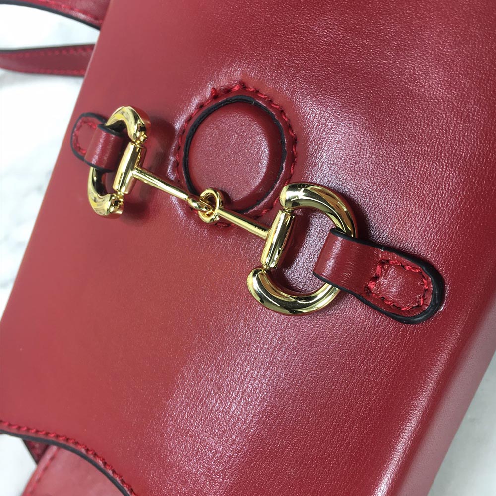 Replica Gucci Horsebit 1955 Mini Bag 625615 Blk/Red/Brown1:1High-quality replica