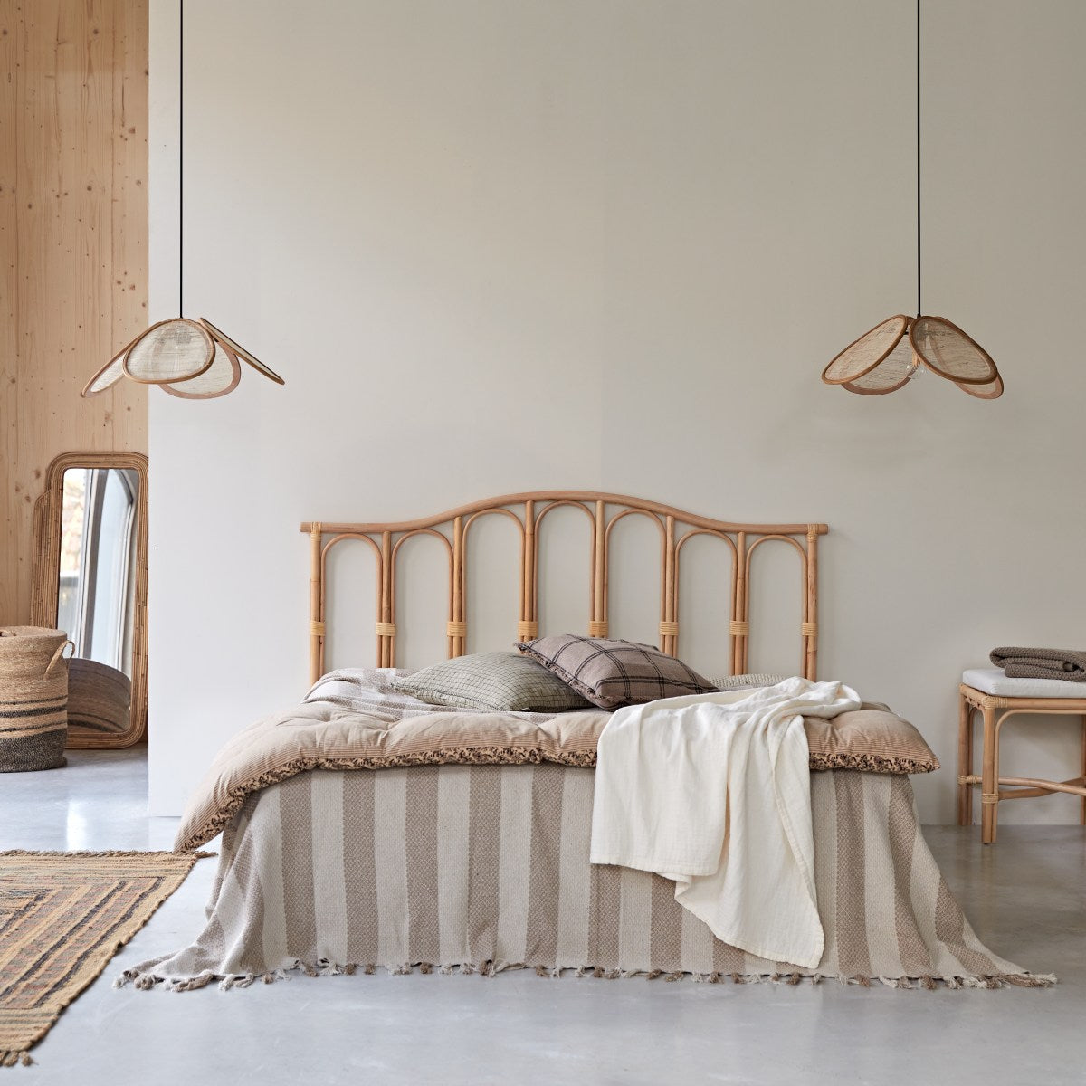 Tikamoon - Ondine - Rotan hoofdbord 160 cm