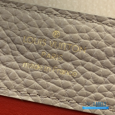 Taupe & Red Pebbled Leather Mini Top Handle Handbag1:1High-quality replica
