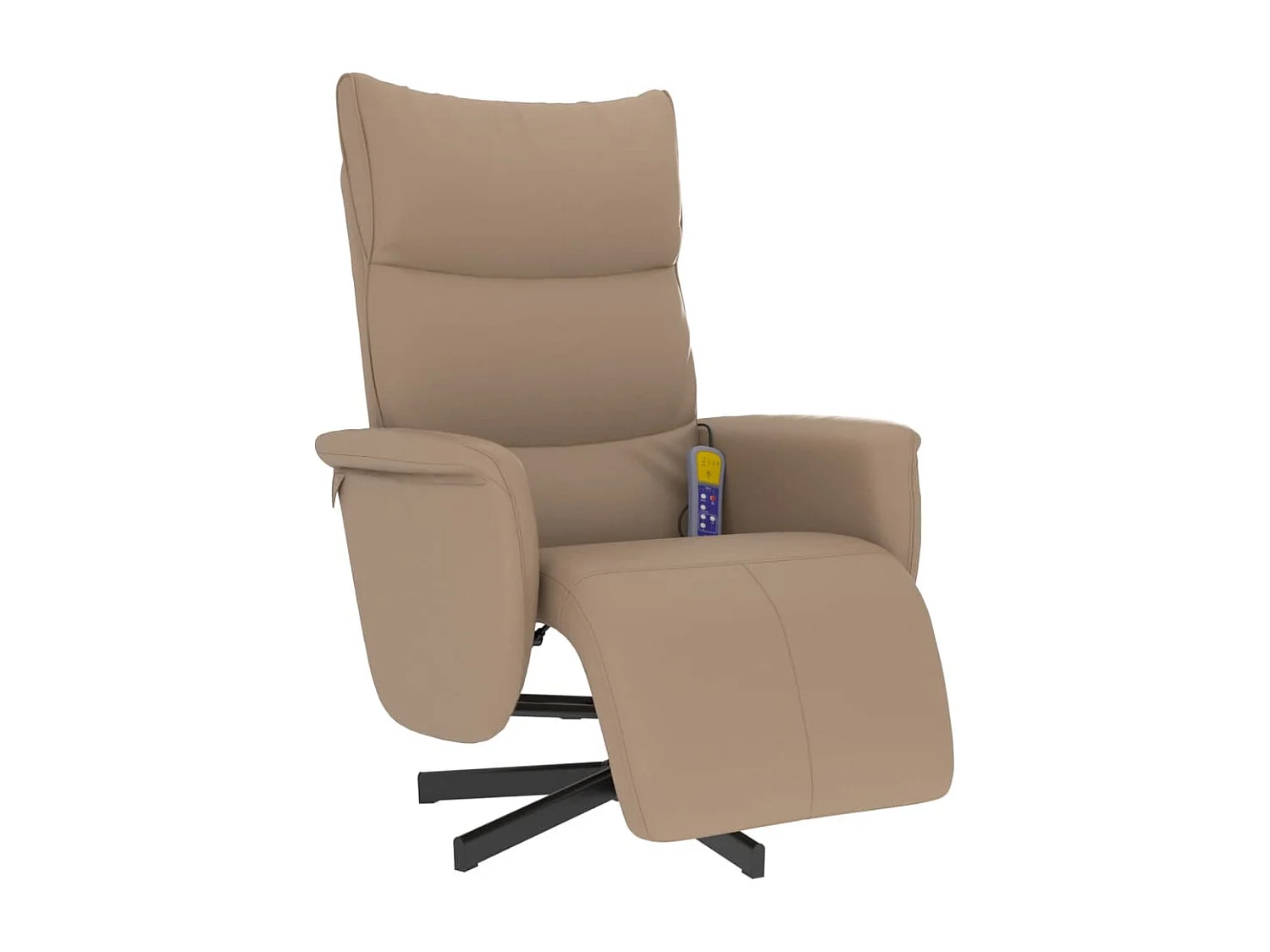 Fauteuil inclinable-Fauteuil salon de massage repose-pieds cappuccino SHL2731