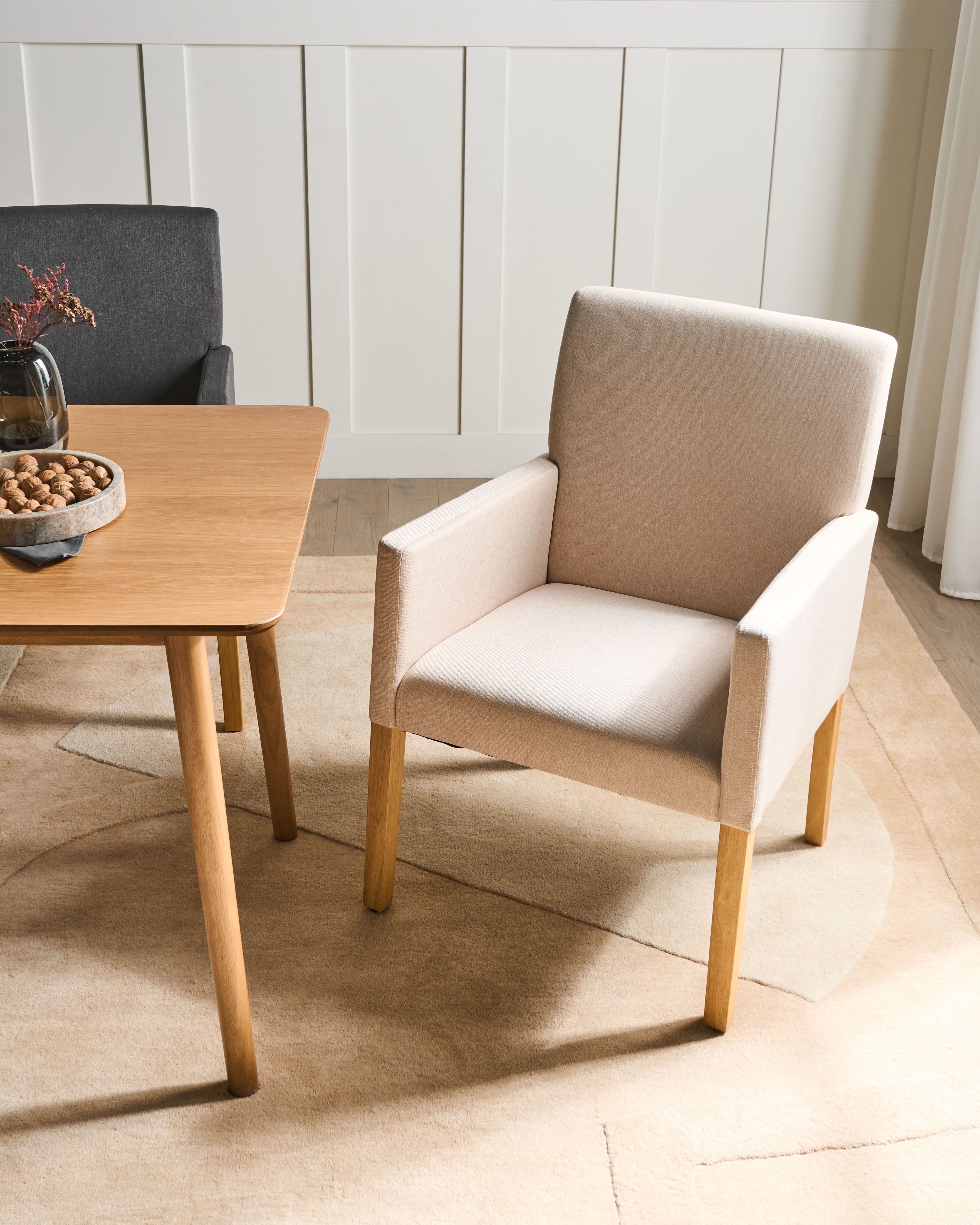 Dining Chair ROCKEFELLER Fabric Beige