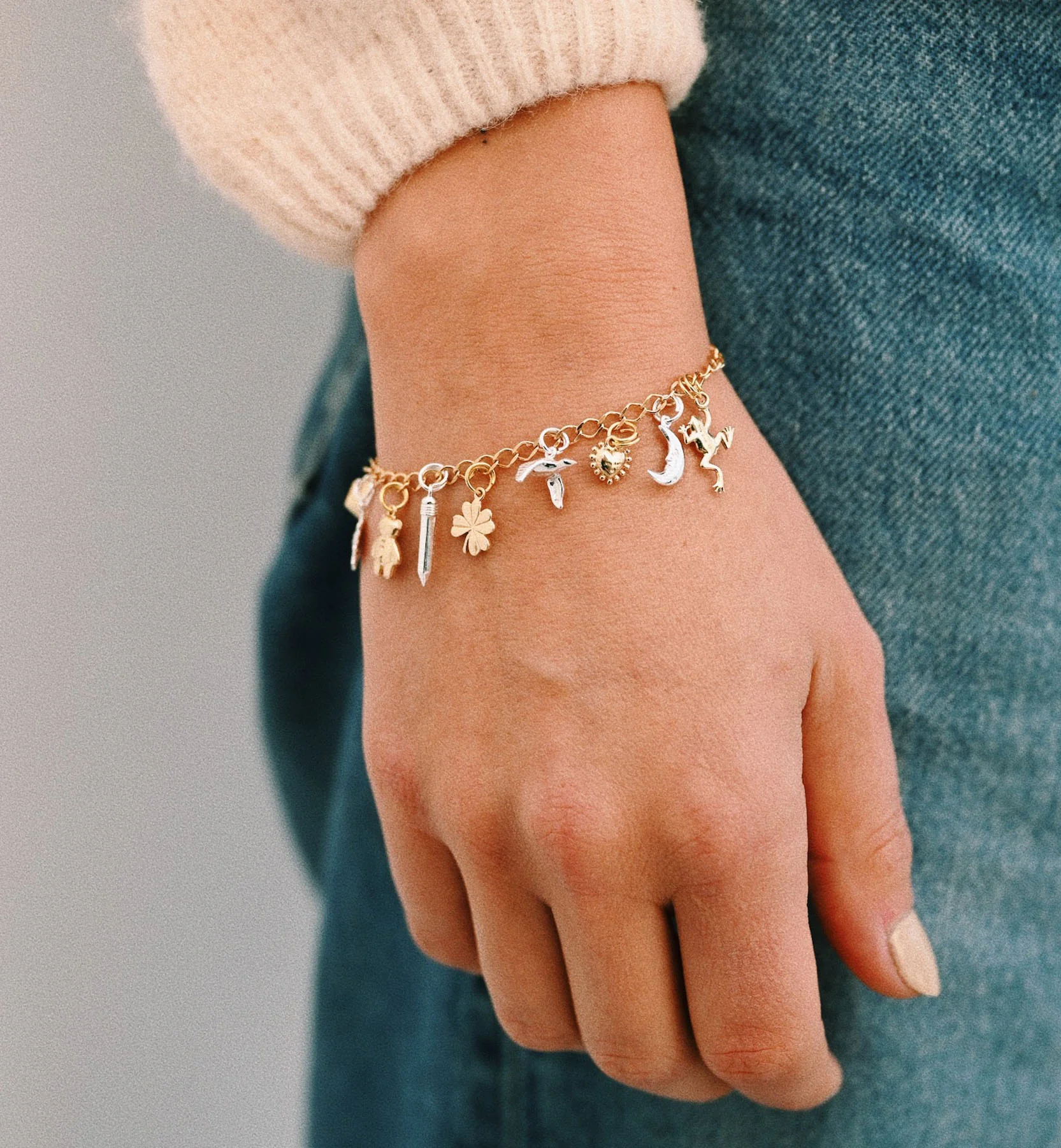 Tiny Gold Fish Charm 14K