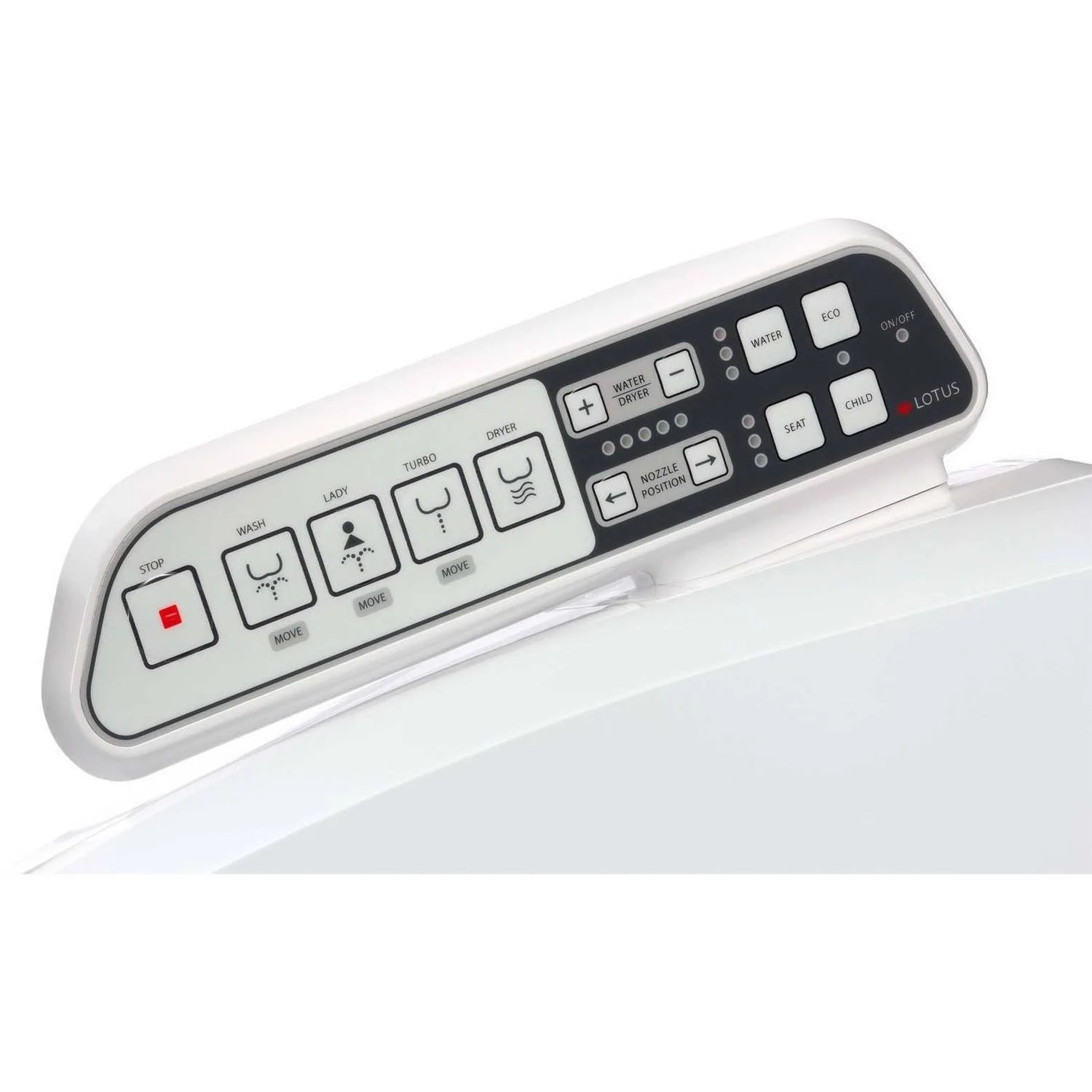 Lotus One Size Bidet Toilet Seat, White