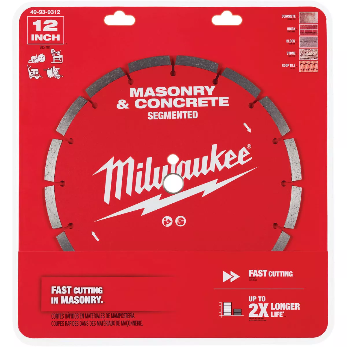 Milwaukee 12 In. Segmented Rim Masonry & Concrete Diamond Blade
