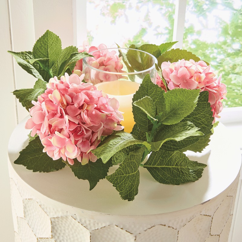 Hydrangea Candle Ring and Candleholder - MIDNIGHT VELVET CATALOG