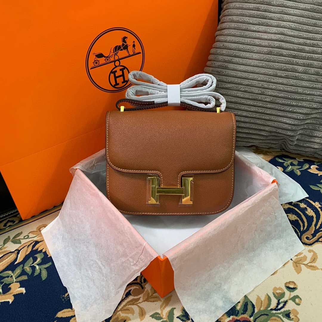 Replica Hermes Aaa-Constance Handbag 24Cm 19Cm Black/White/Pink1:1High-quality replica