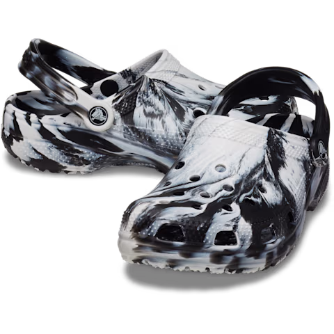 Classic Marbled Clog - White / Black