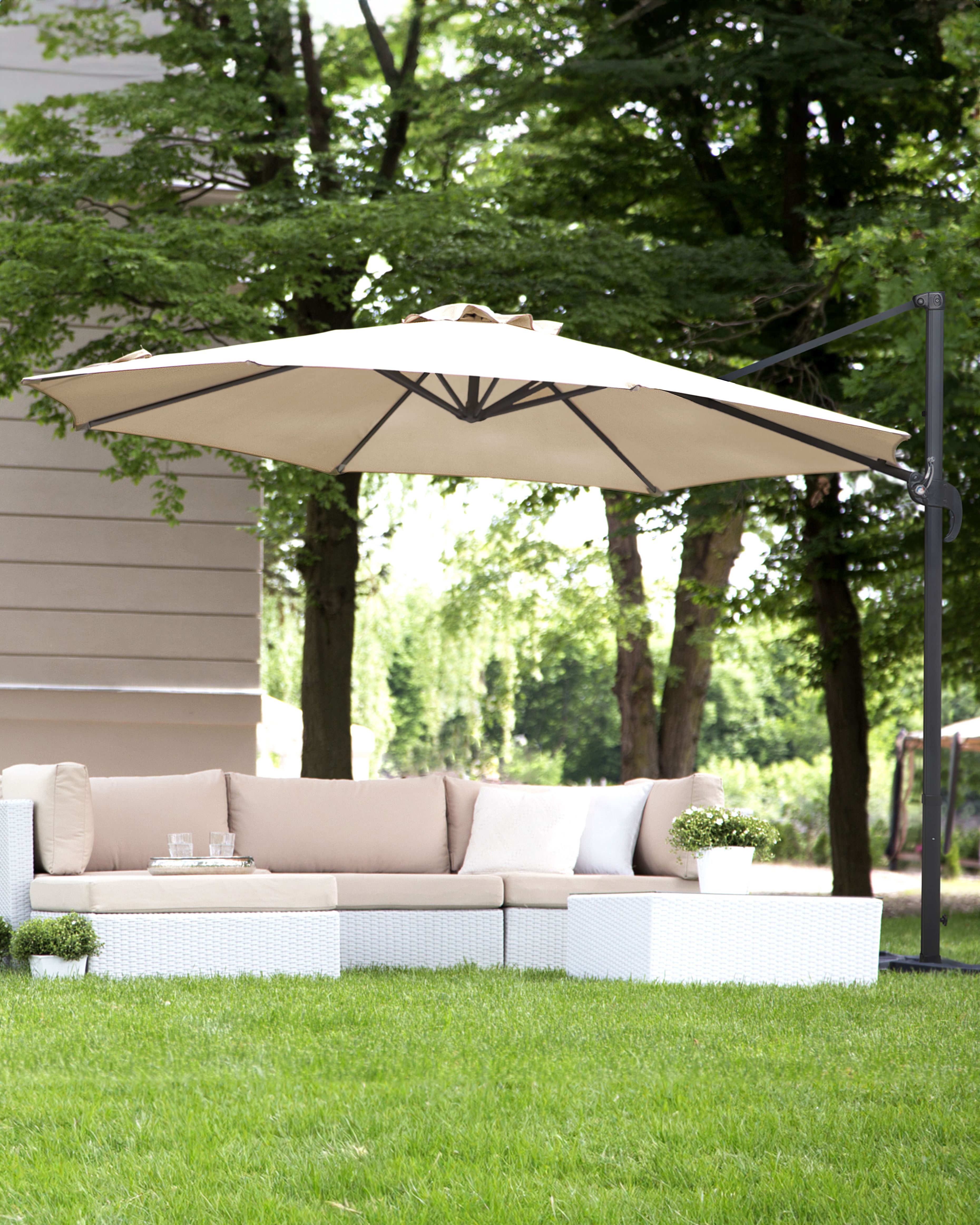 Cantilever Parasol 300 cm SAVONA Light Beige