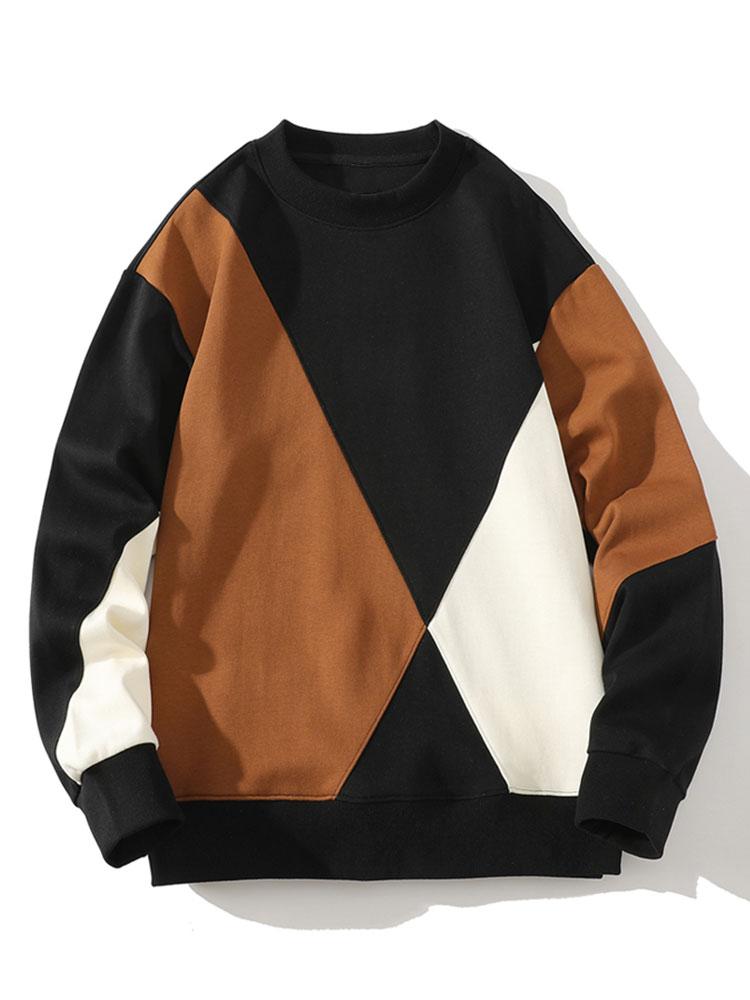 Color Block Patchwork Sweatshirt