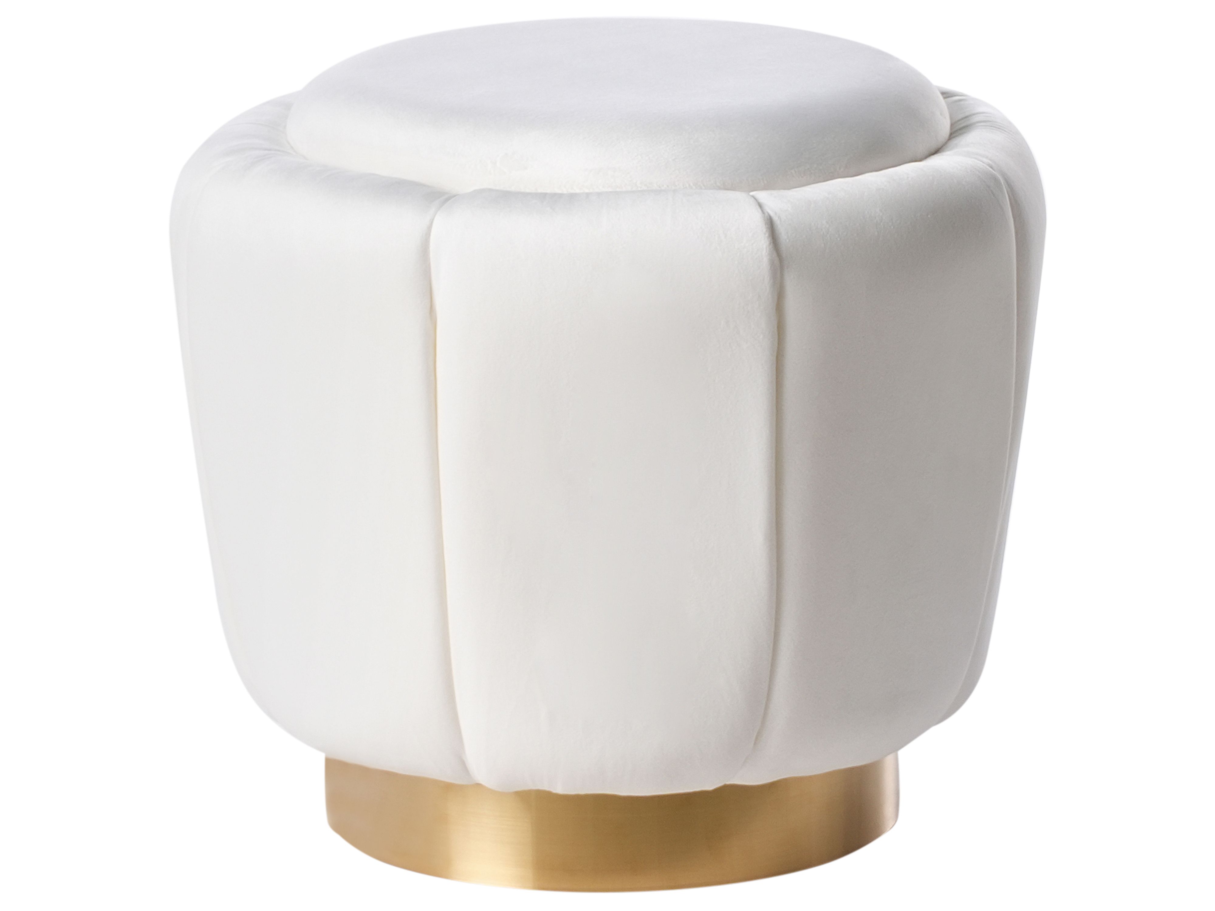 Pouffe IRVING Velvet White