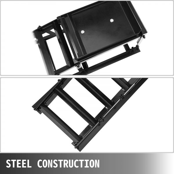 Hydraulic Car Rampshydraulic Vertical Ramps 5t/11000lb Low Profile 1-pair Black - Image 2