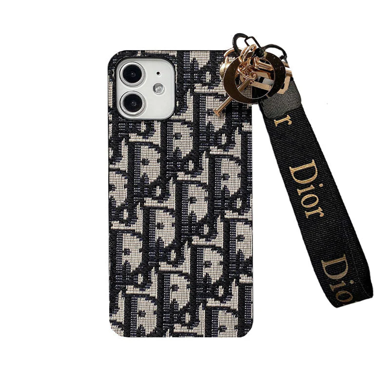 CD iPhone Case With Strap Black-GS240315 - Wholesale & Influencer