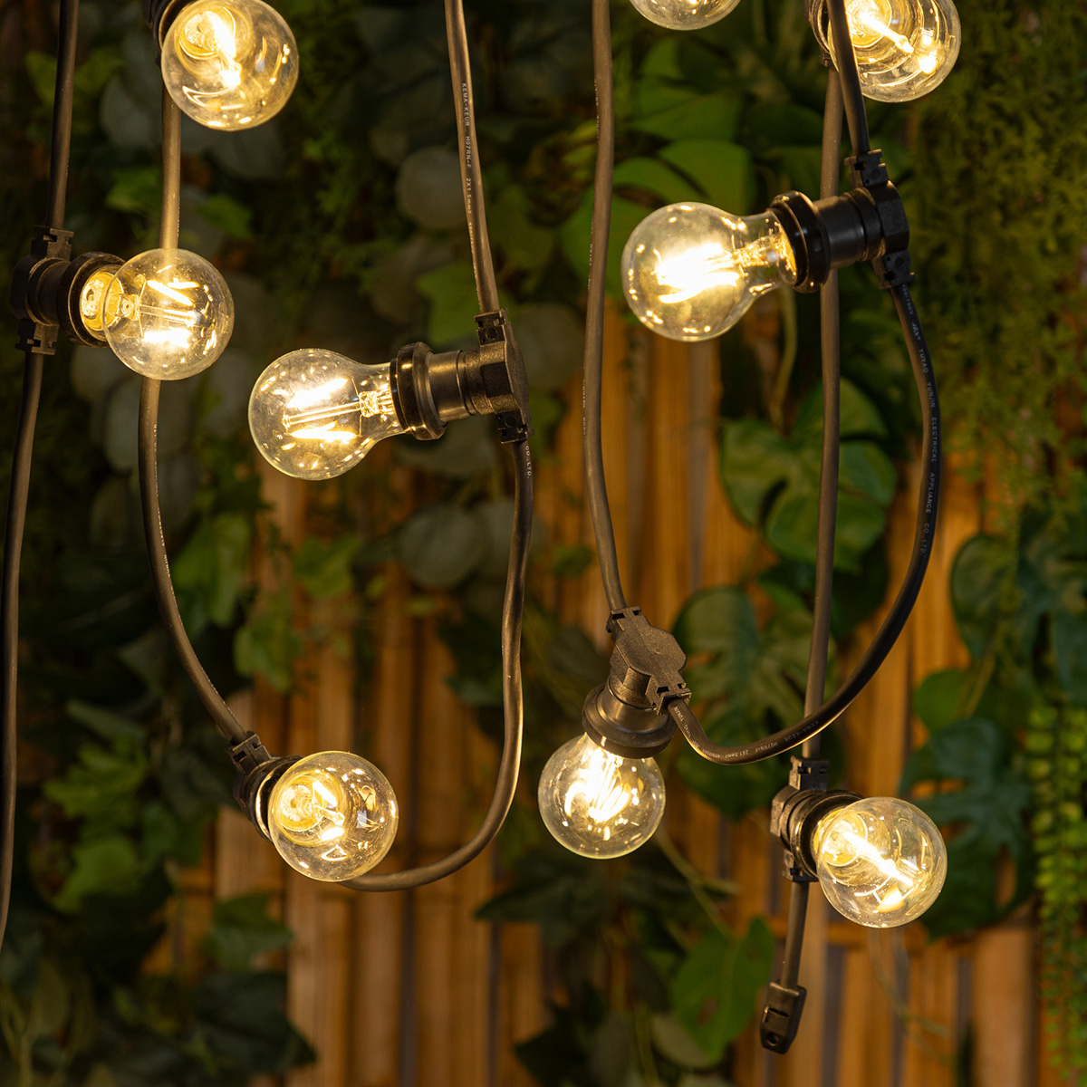 Outdoor LED garland, mains Black, L.520 cm