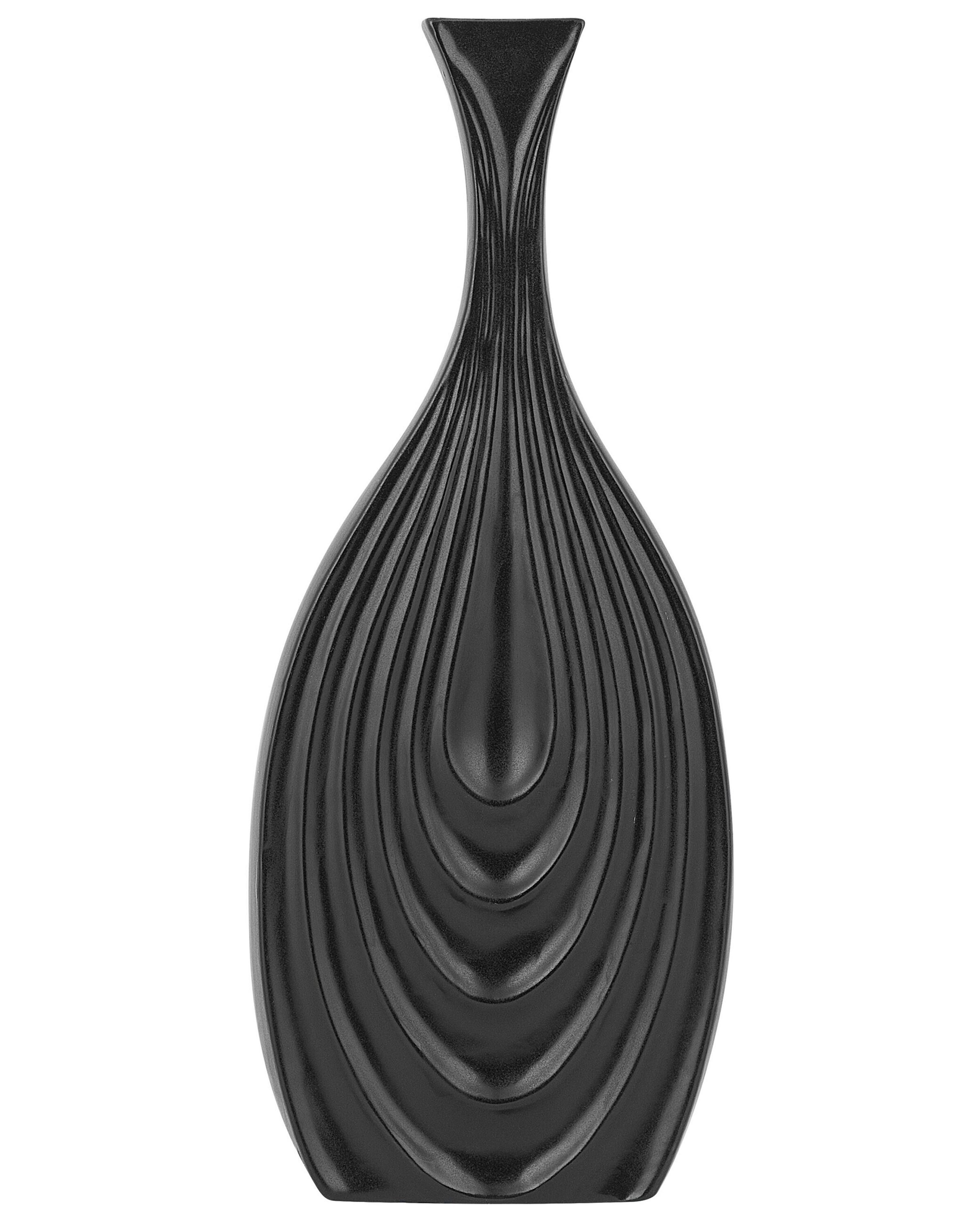 Decorative Vase THAPSUS Ceramic 39 cm Black