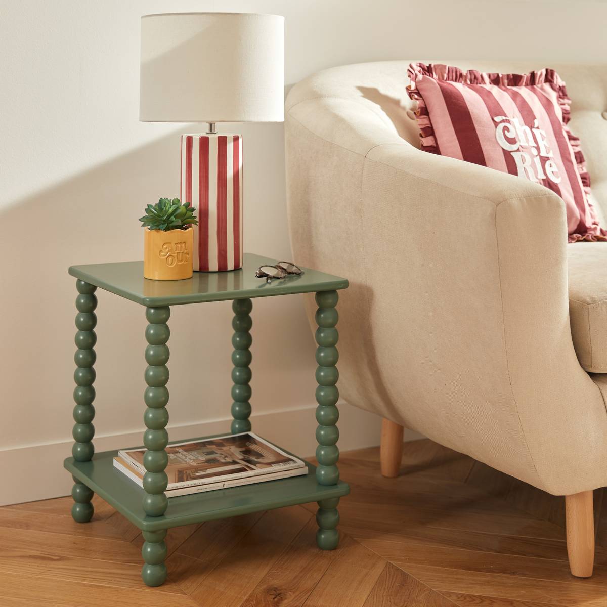 Table Lamp Sector "Frida" Garnet red, H.47 cm