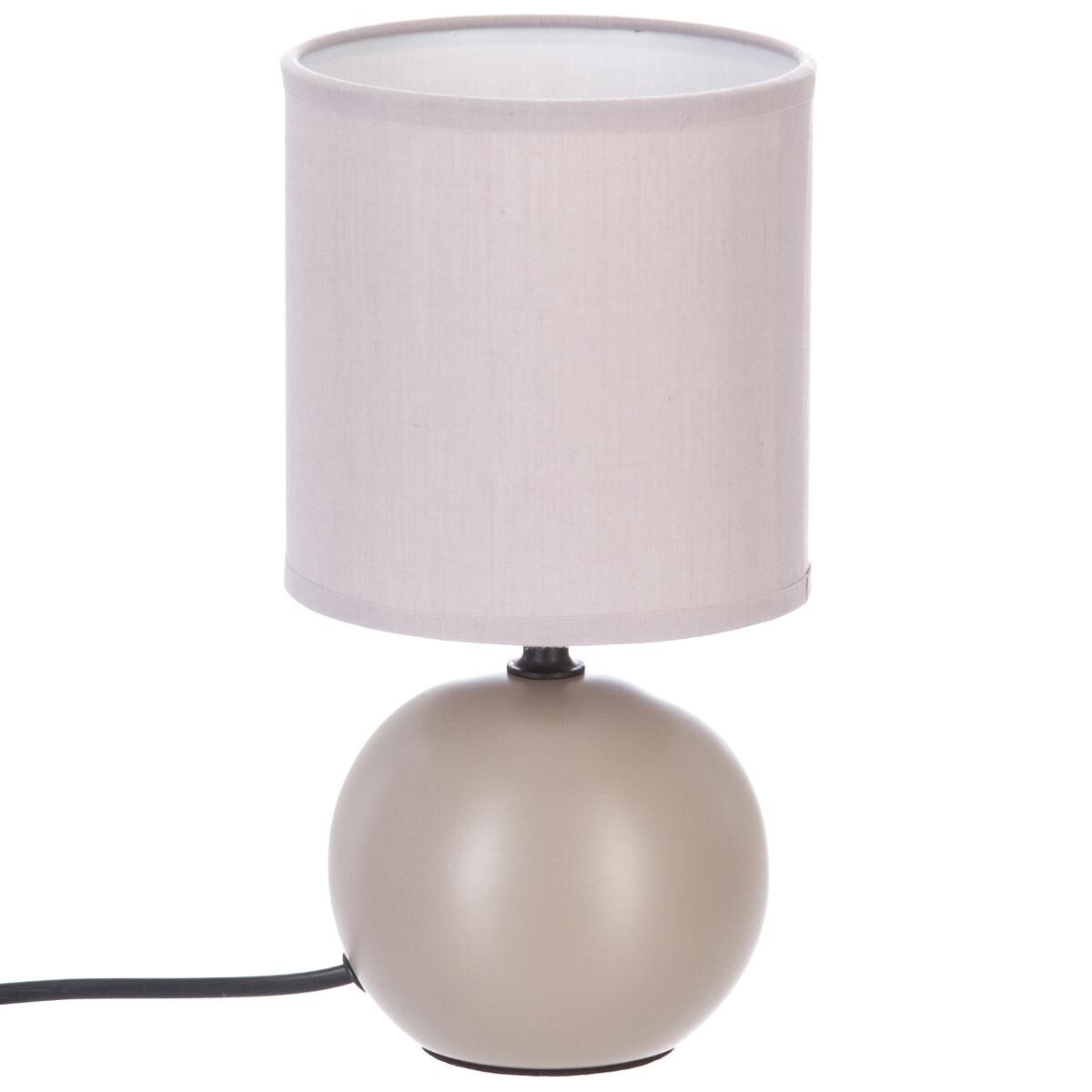 Ceramic lamp "Tim&eacute;o" Taupe grey matt, H.25 cm