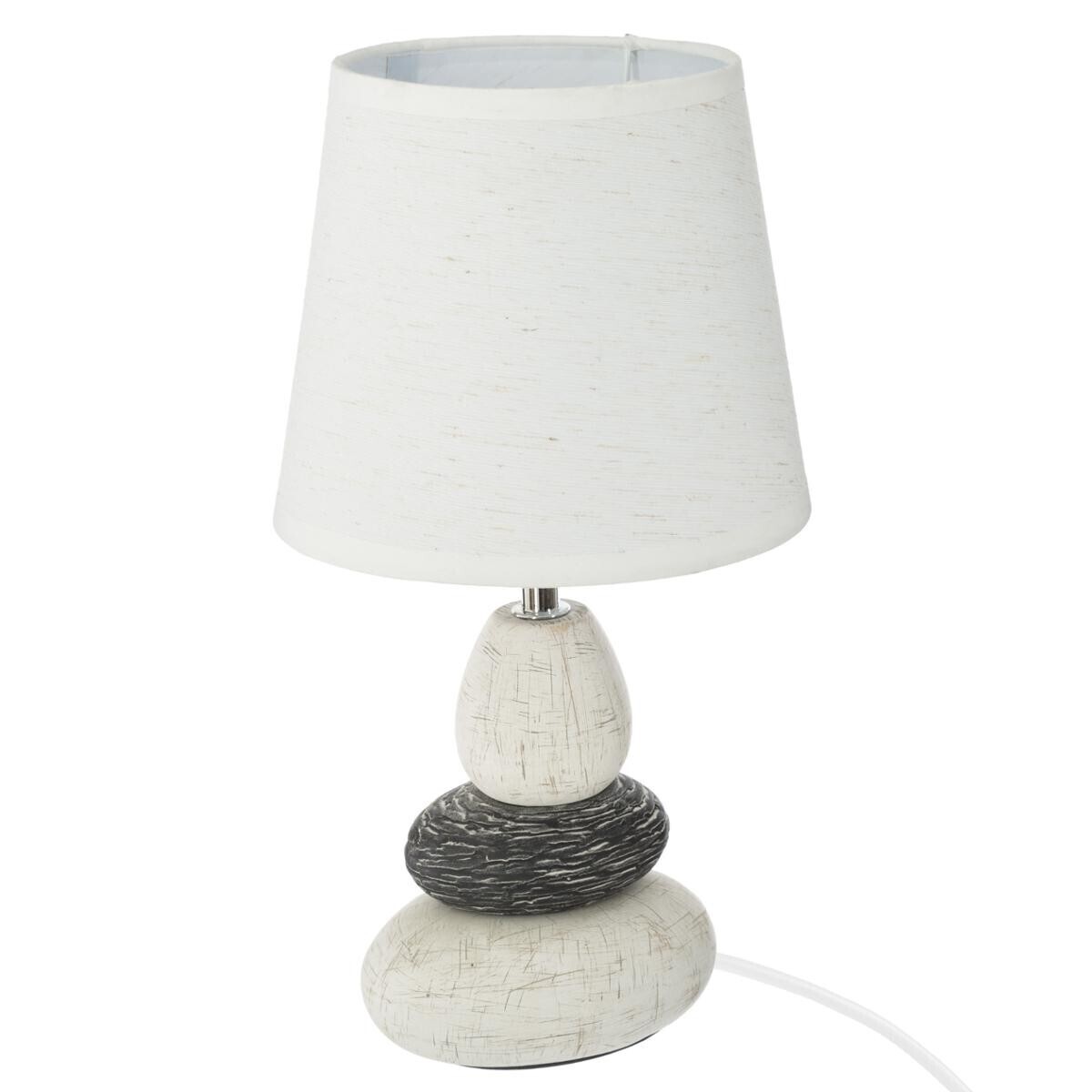 Ceramic lamp "Clary" Ivory white, H.33 cm