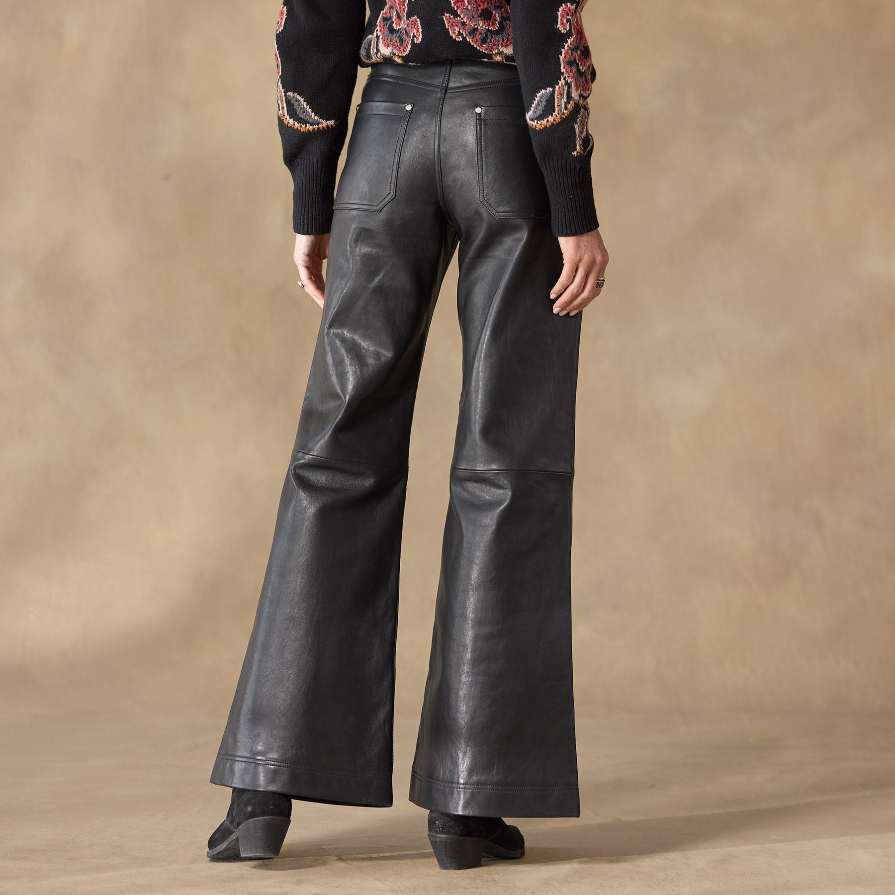 St Anton Wideleg Leather Pants - Sundance Clothing
