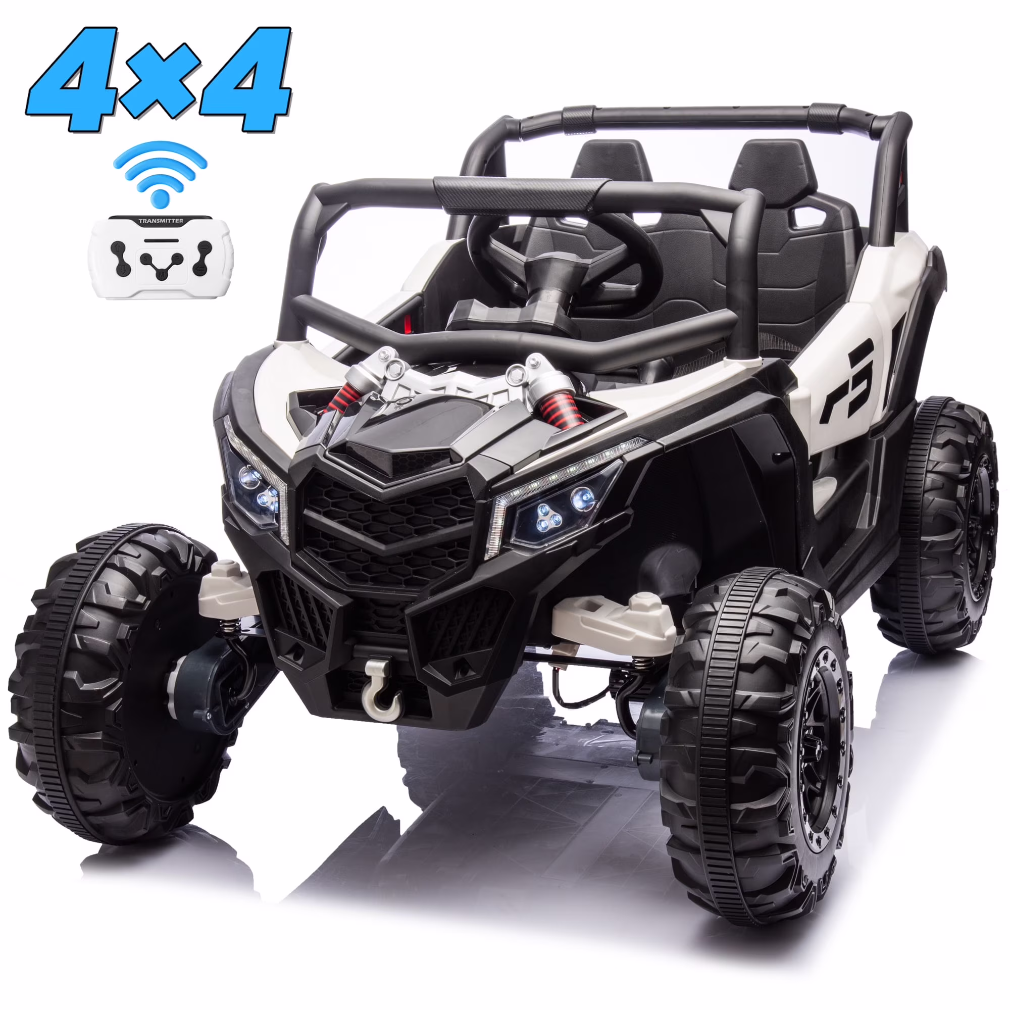 Joyracer 4WD 24 Volt Ride on Toys, 2 Seater Power Car wheels UTV with 800W Motors, Remote Control, Bluetooth Music, Spring Suspension, LED Light, Pink - Image 9
