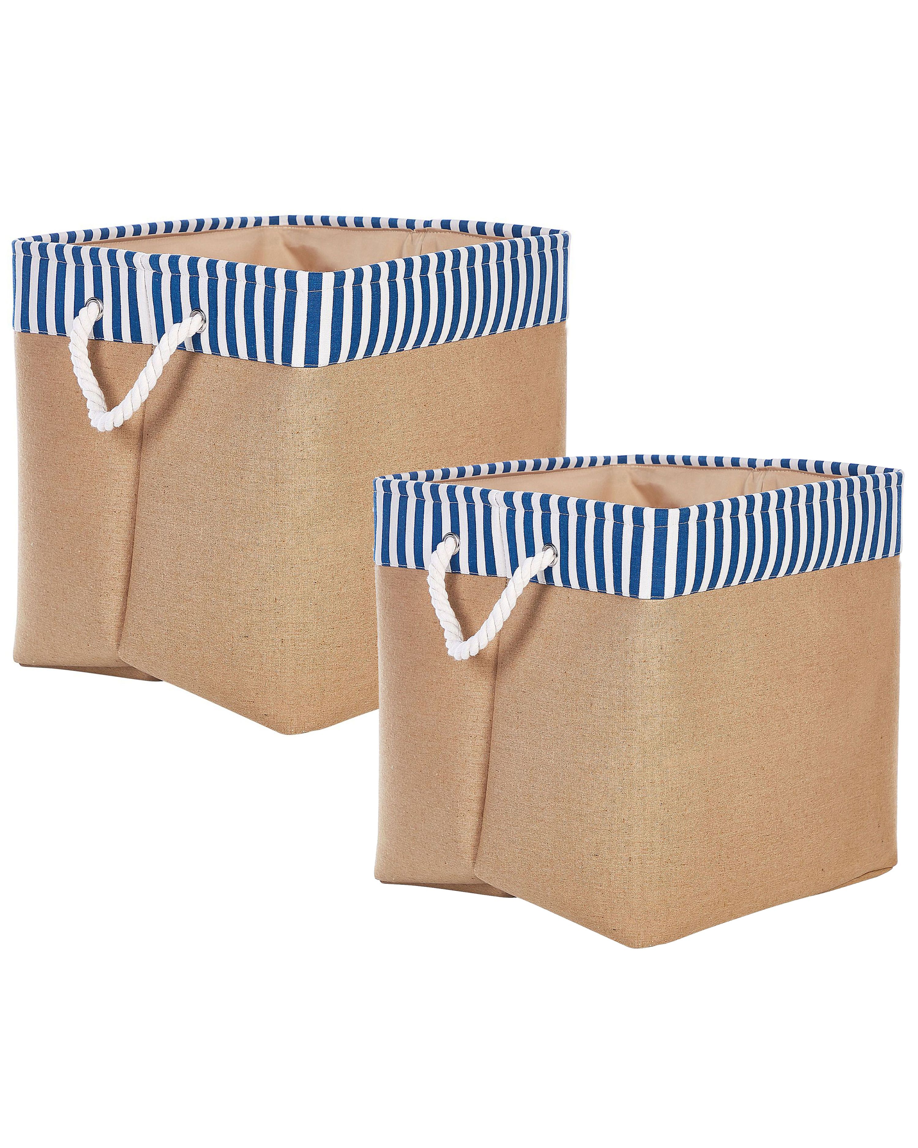 Set of 2 Baskets TUGUL Cotton Beige