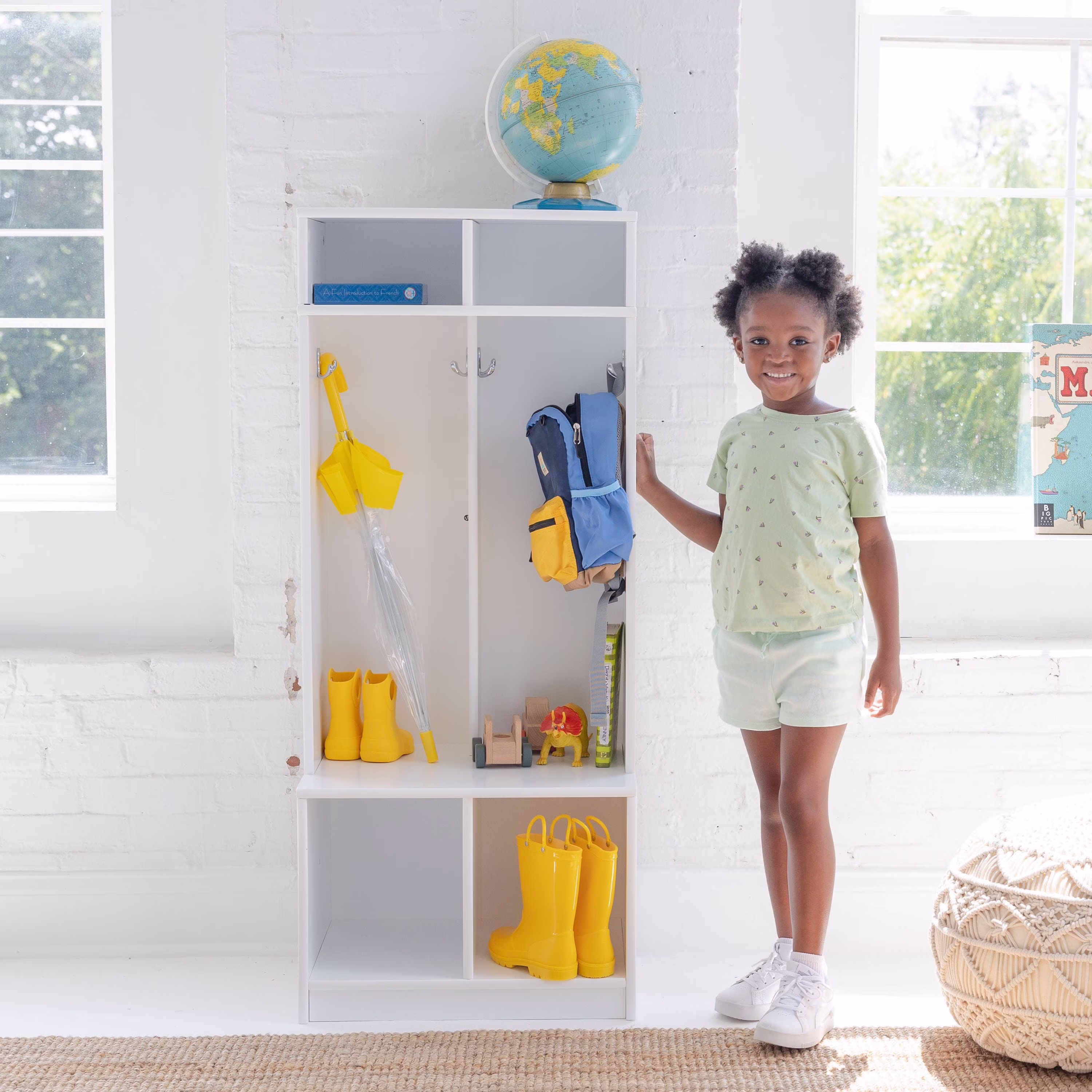 Little Partners Locker Cabinet Cubby Organizer, Learn 'N Store Wooden Classroom Cubbies Compartment Lockers for Storage of Toddlers and Kids Coats, Equipment, Backpacks - Espresso - Image 3
