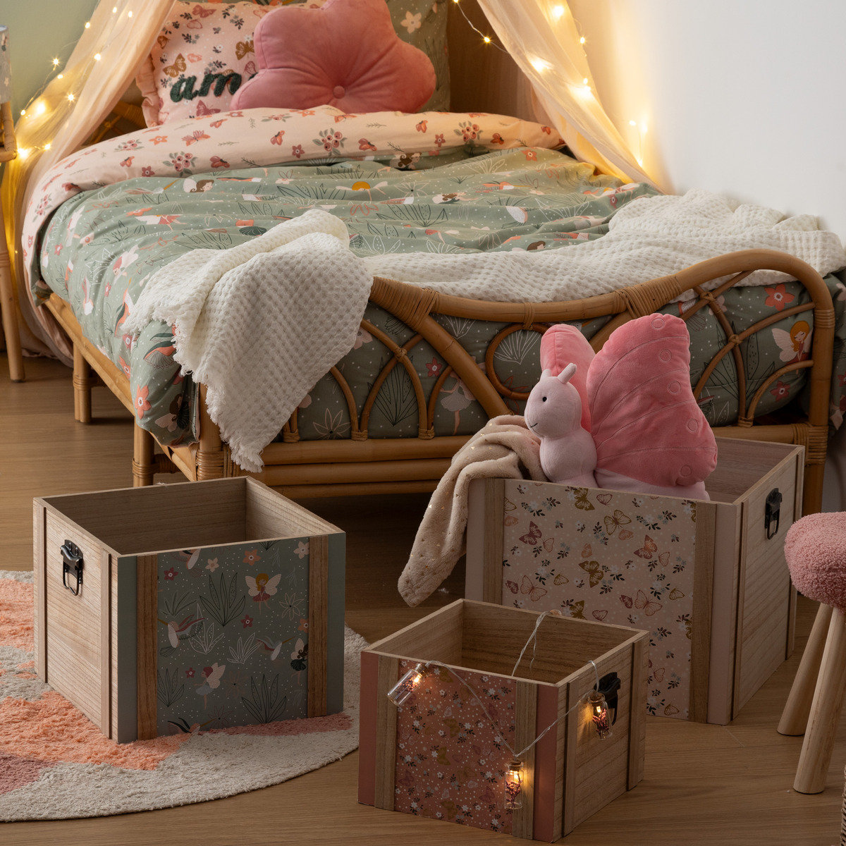 3 crates "Irem" Multicolored, 35x35x28 cm