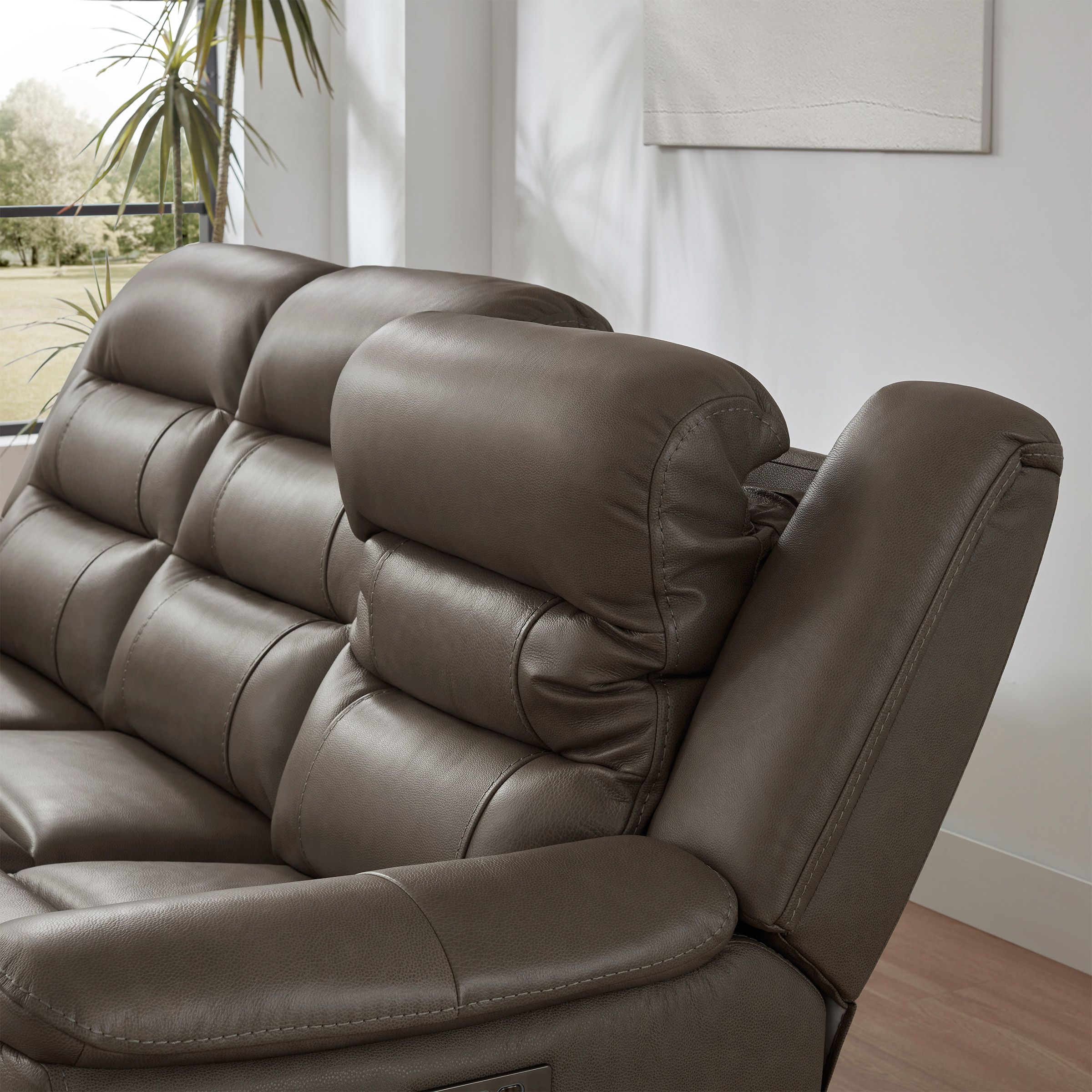 Mason Leather Power Reclining Sofa with Power Headrests - Image 5
