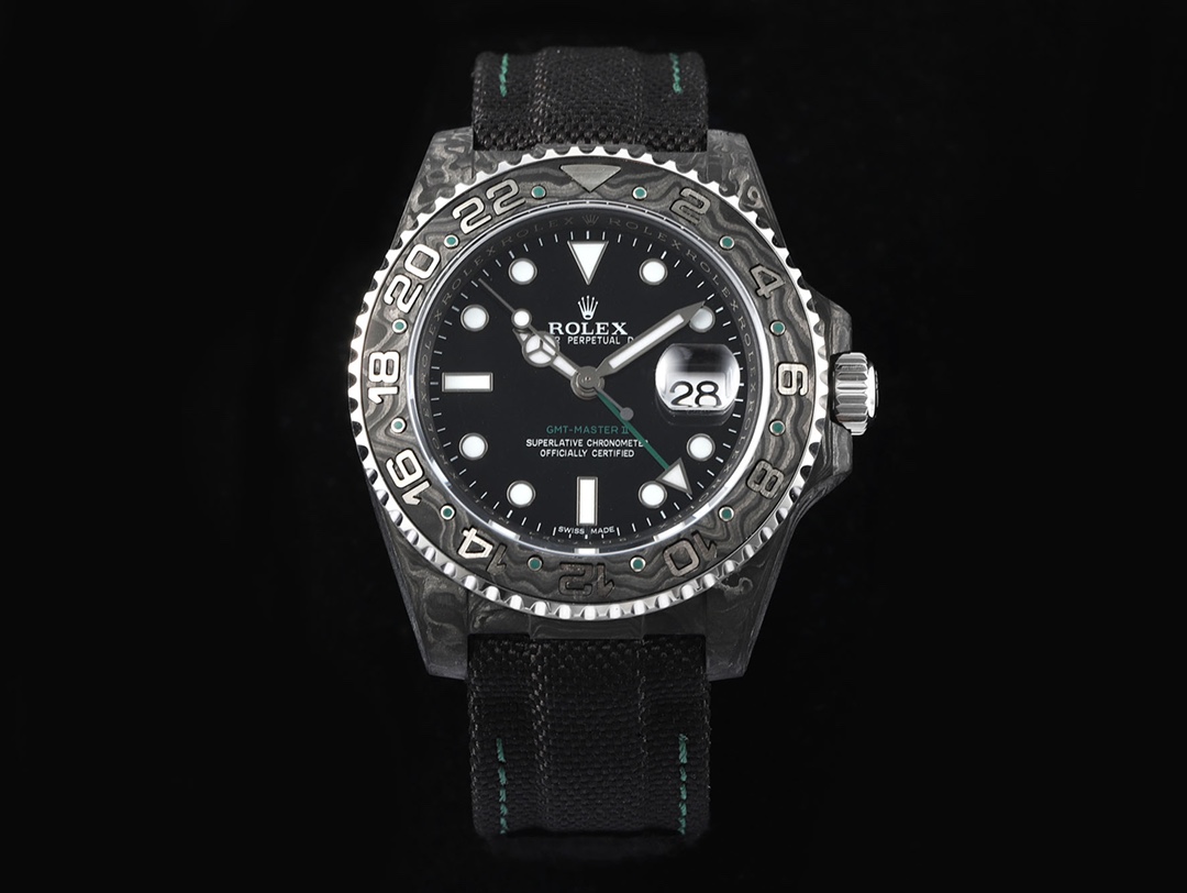 Diw New Rolex Ultra Limited Edition GMT-MASTER II-Carbon Fiber-Black(1:1 replica) - Elite Watch Atelier