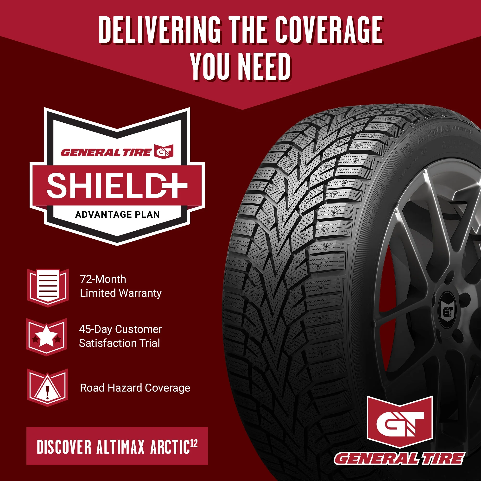 General AltiMAX Arctic 12 Winter 235/45R17 97T XL Passenger Tire - Image 2
