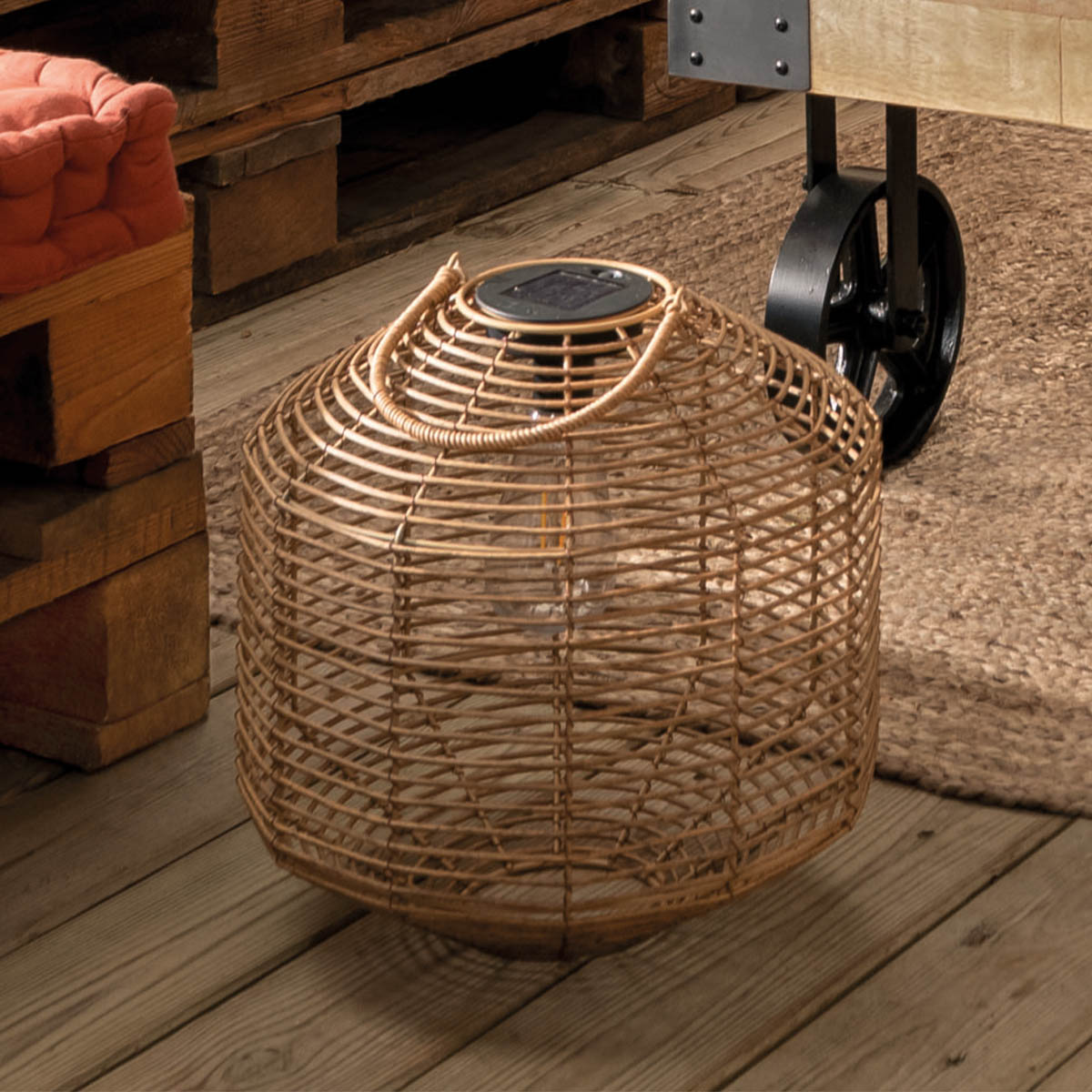 Solar lamp Beige, H.30 cm