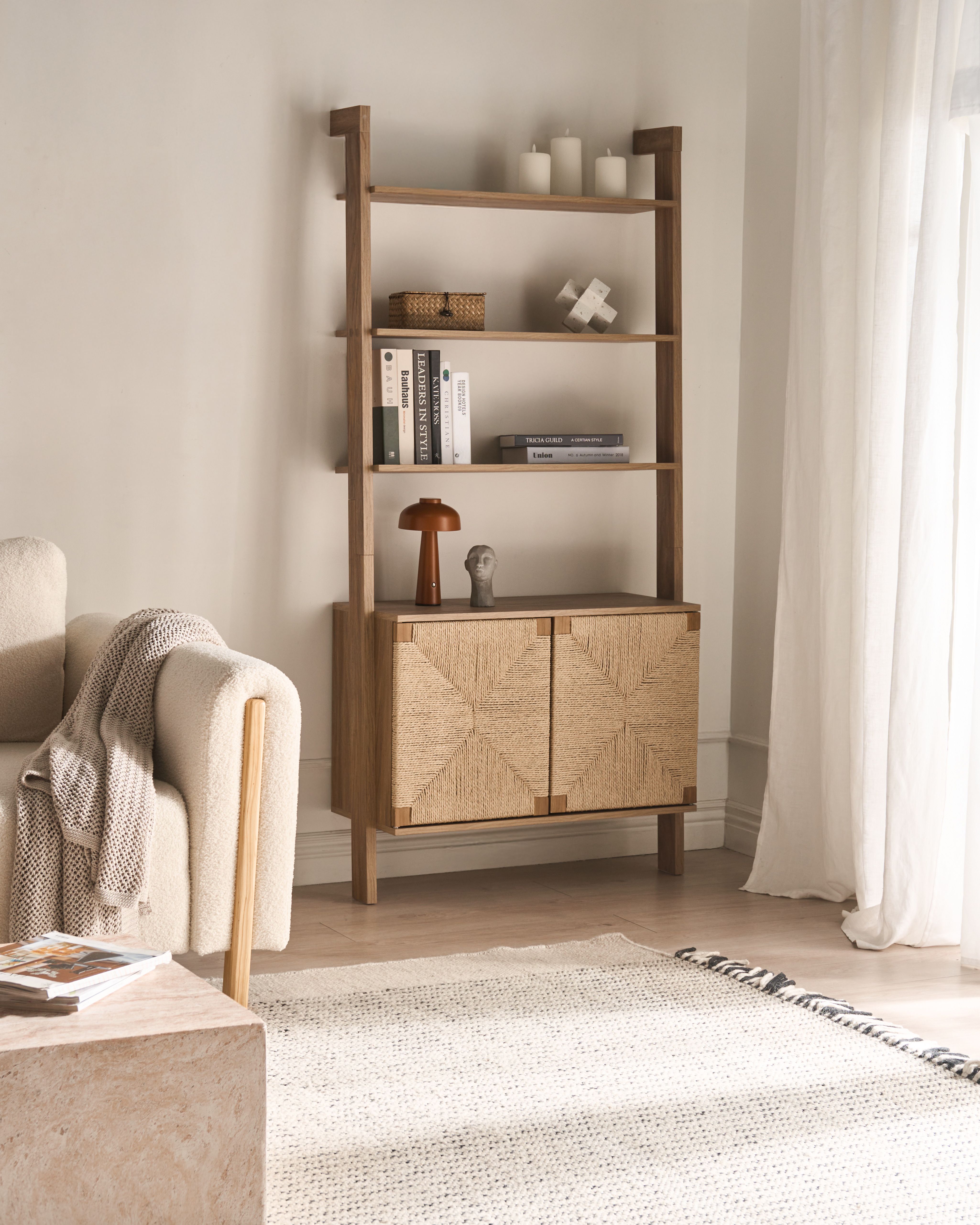 Bookcase BONDI 181 cm Light Brown