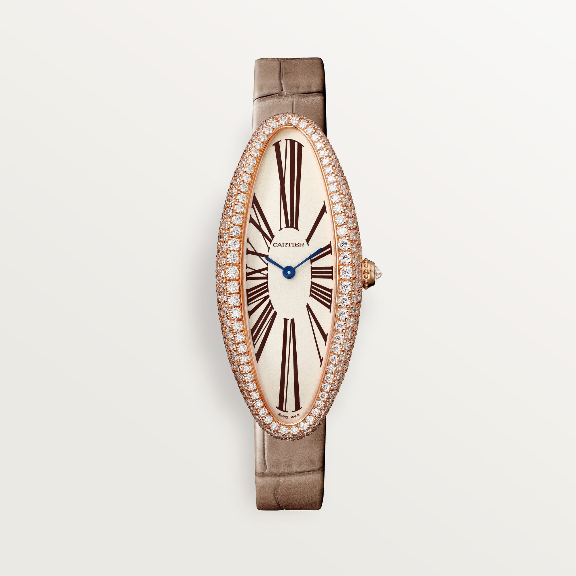 fake cartier watch Baignoire Allongee medium model Manufacture mechanical movement with manual winding(1:1 replica) - Top club