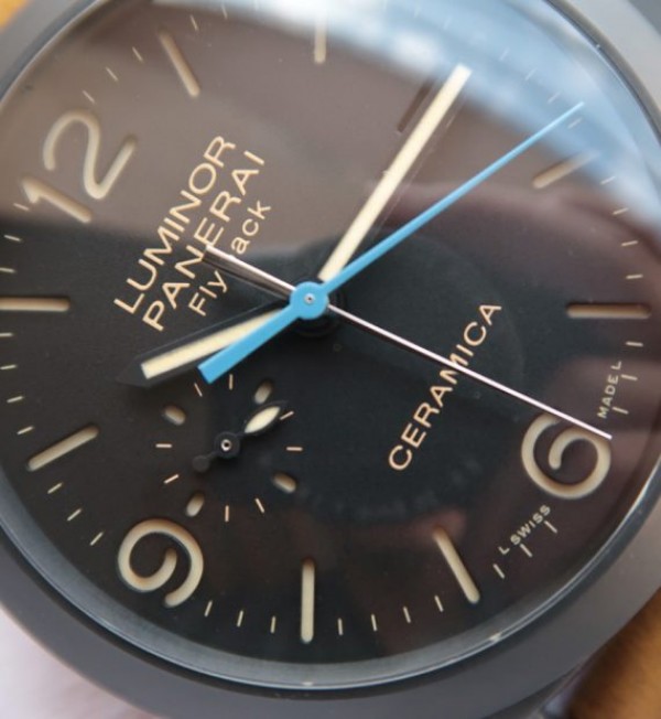 Replica Panerai XF PAM580 Real Ceramic Black Dial Asso Strap P.9100 - Elite Watch Atelier