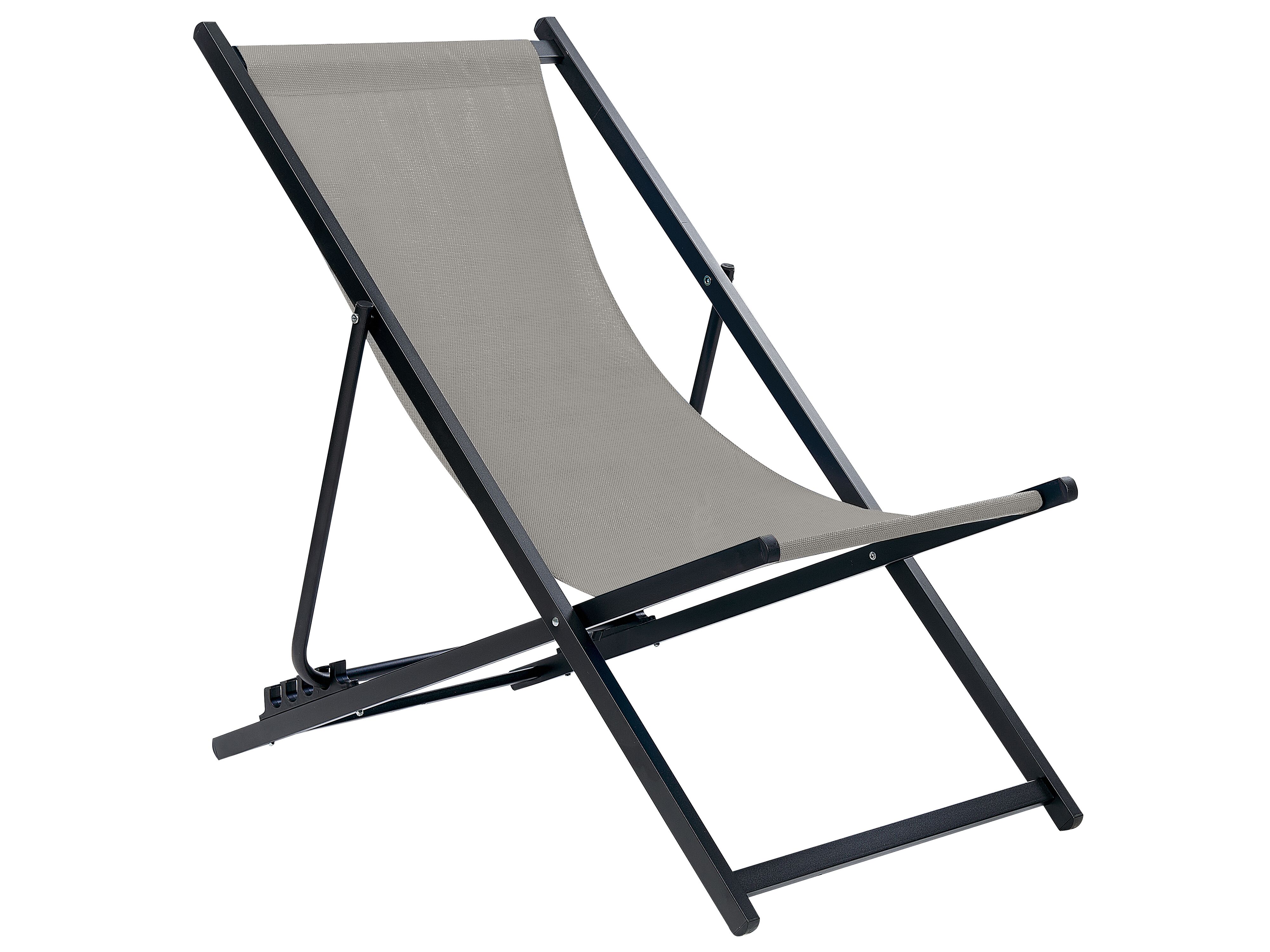 Folding Deck Chair LOCRI II Metal Grey