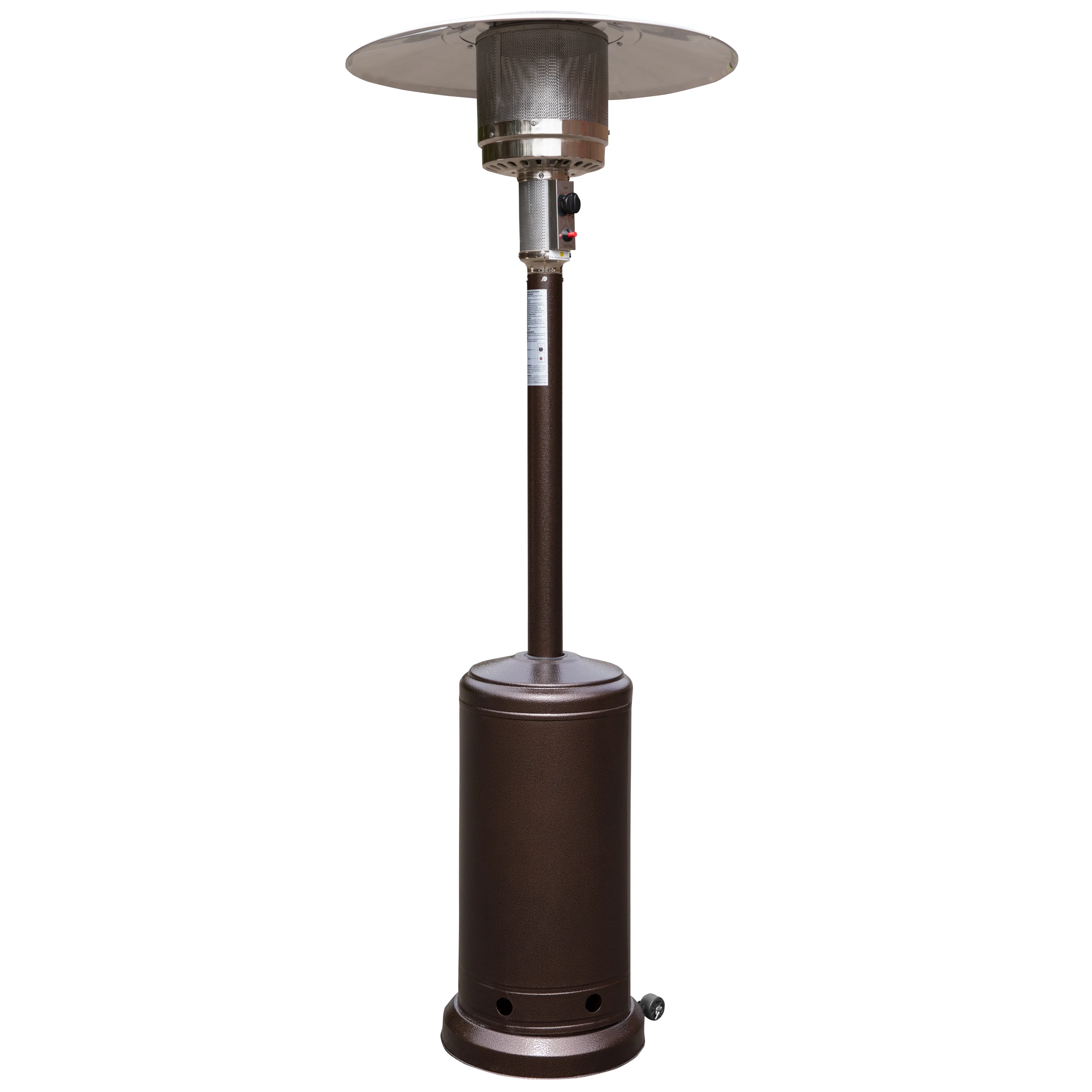 Emma + Oliver Outdoor Patio Heater - Bronze - 7.5 Feet Round Steel Patio Heater - 40,000 BTU's