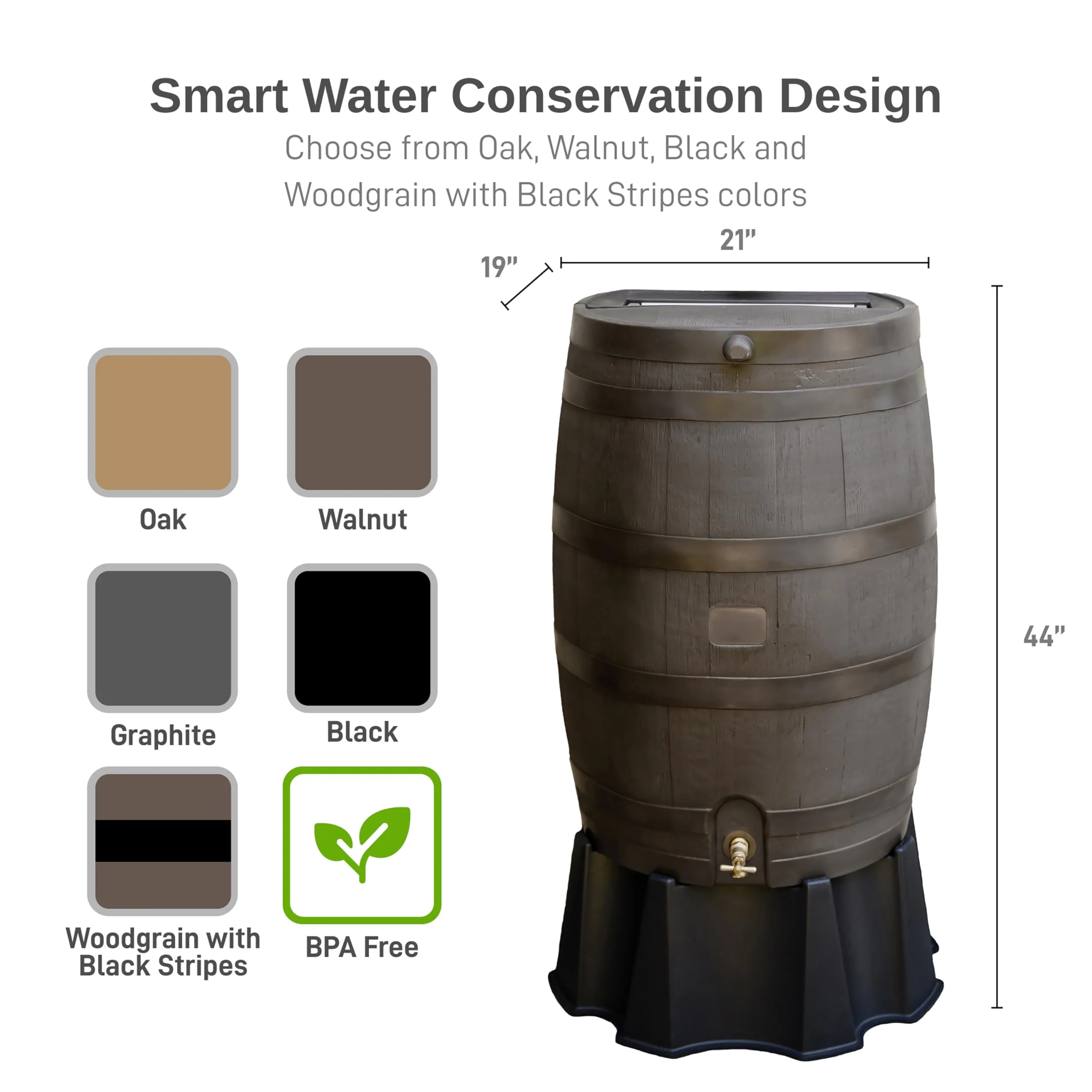 50 Gallon Rain Barrel With Brass Spigot And Flat-Back Design - Image 31 50 Gallon Rain Barrel With Brass Spigot And Flat-Back Design - Image 31
