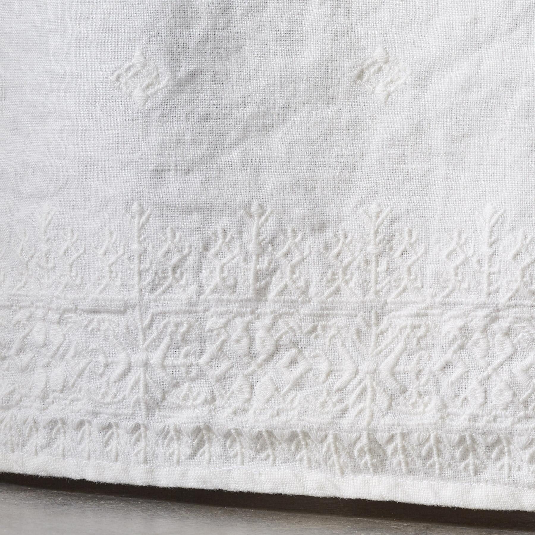 Gossamer Linen Embroidery Bedskirt - Sundance Clothing