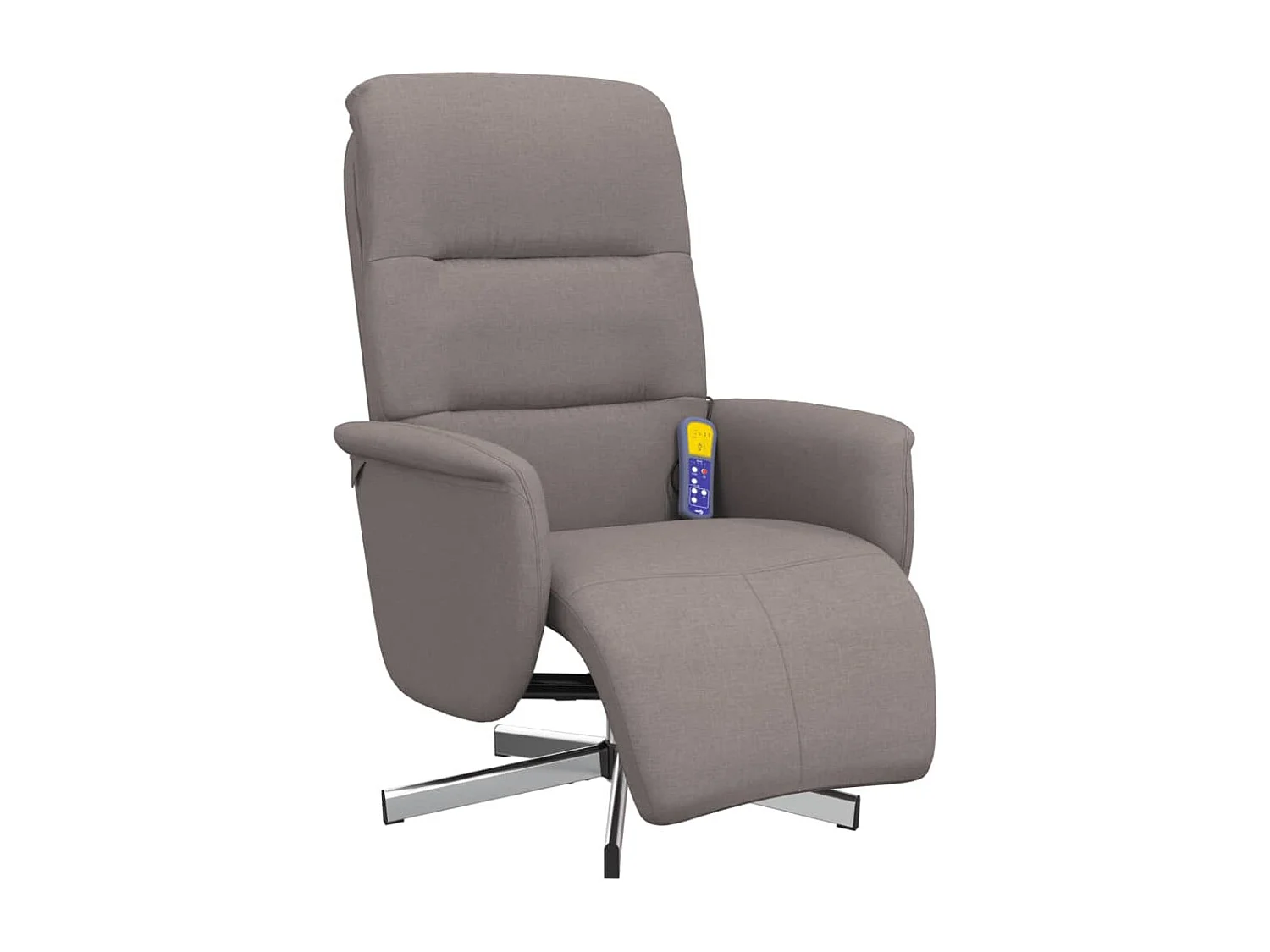 Fauteuil inclinable de massage avec repose-pieds taupe tissu SHL3135