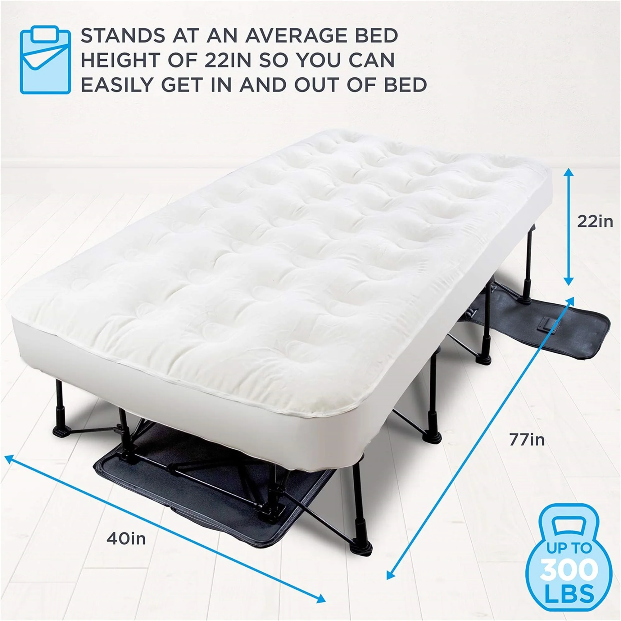 Ivation EZ-Bed 10 in Portable Air Beds with Built-in Pump, Full - Image 23