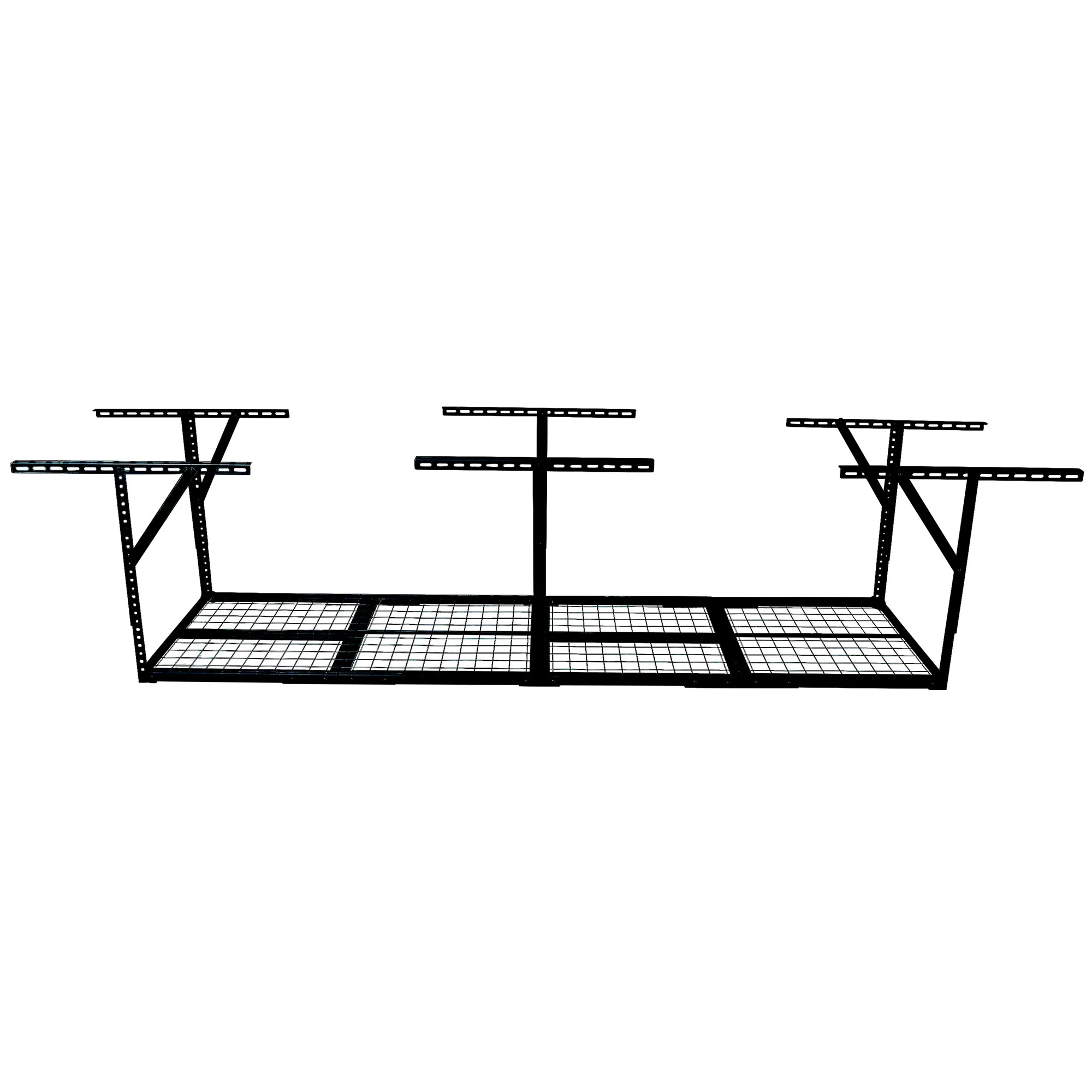 2x8FT Overhead Garage Storage Rack,Adjustable Storage Organization System,Heavy Duty Metal Garage Ceiling Storage Racks,450lbs Weight Capacity