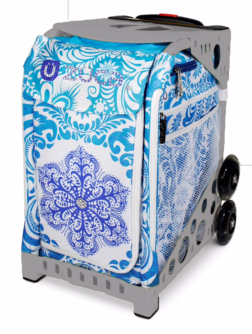 Zuca 18" Sport Bag - Ice Garden (Limited Edition) with Flashing Wheels (Black Frame) - Image 9