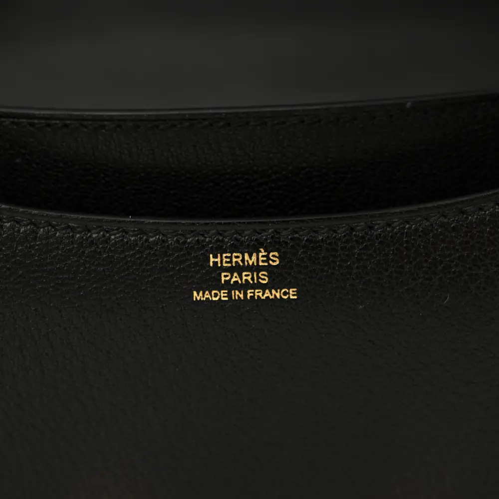 Hermès Black Chèvre Mysore Leather Constance 18 Rose Gold Hardware High-quality Replica1:1High-quality replica