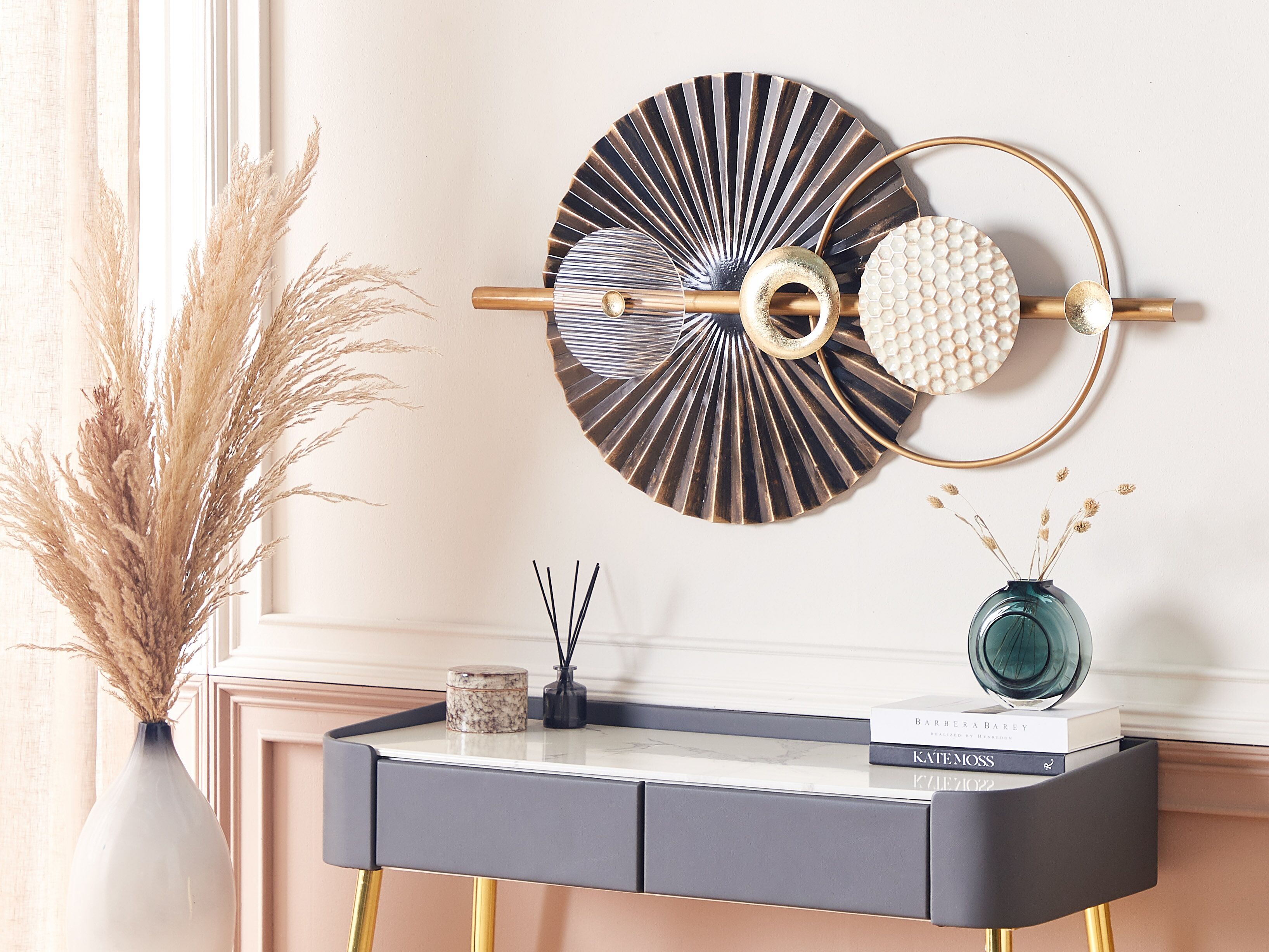 Wall Decor RUTHENIUM Metal 59 cm Black