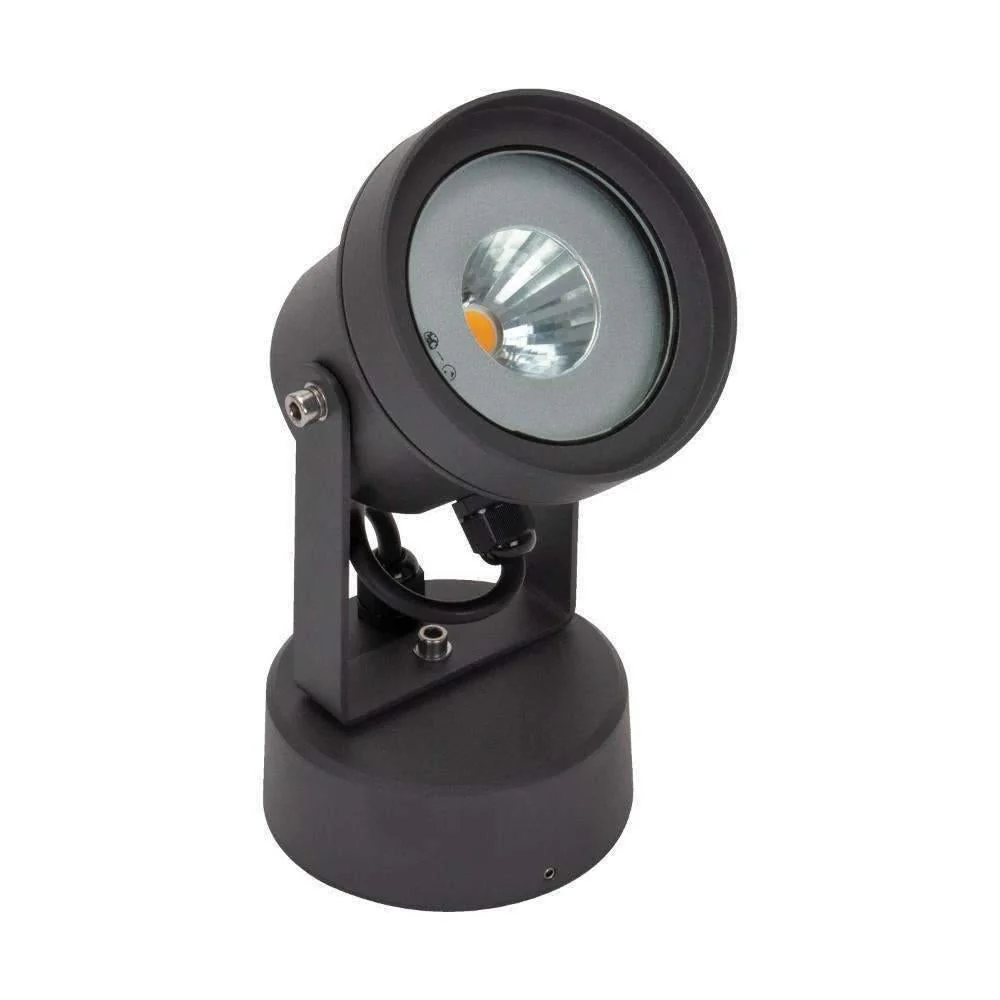 Domus VISION-12 - 12W LED Exterior Spotlight IP54 Dark Grey - 5000K