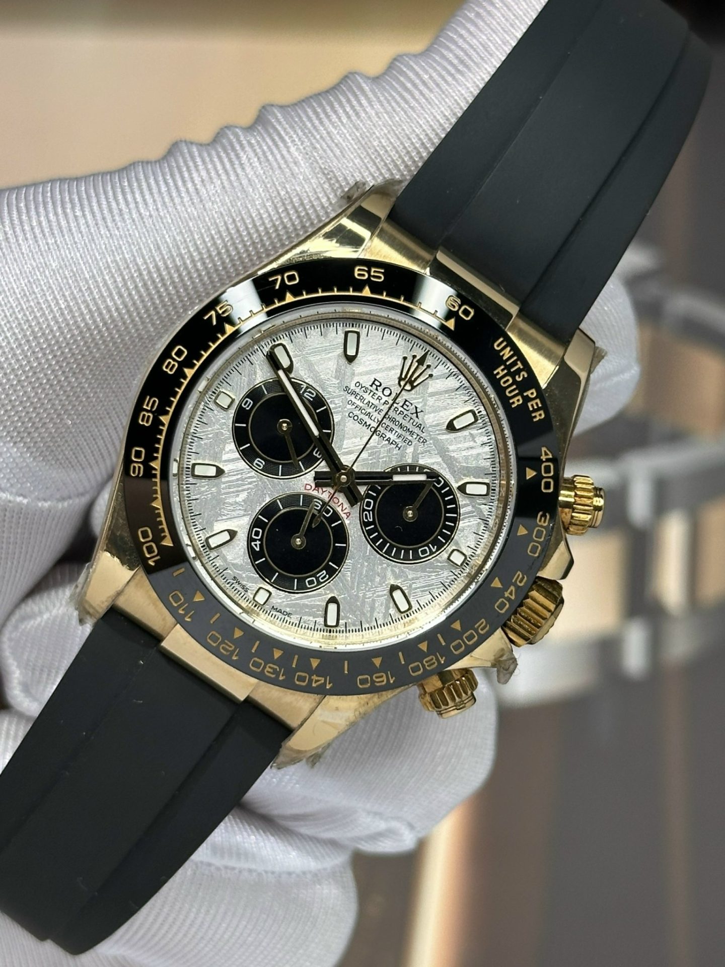 Rolex Replica 11 Watch Cosmograph Daytona Meteorite Dial Rubber Strap 40mm - Top club