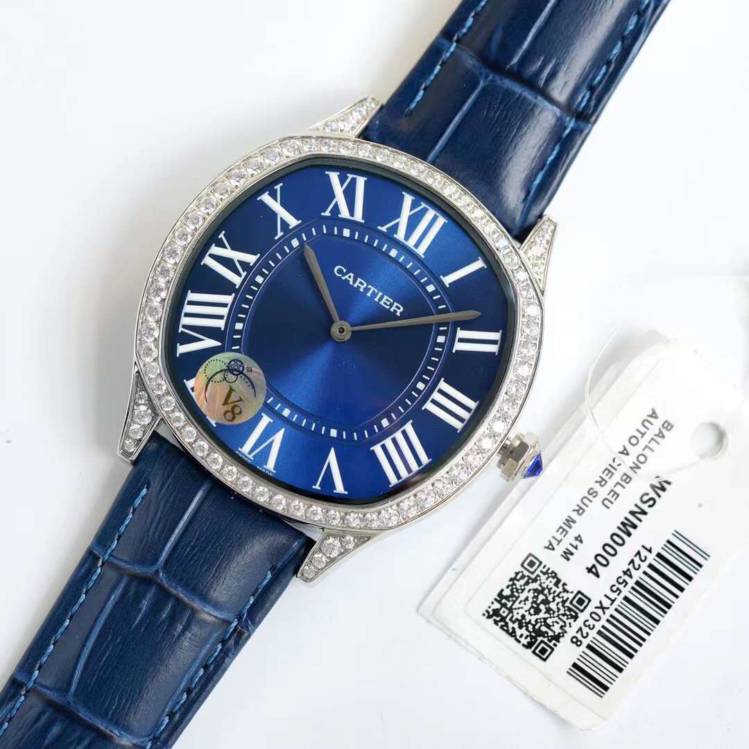 Cartier - Drive de Cartier diamonds in white gold - 40mm smooth(1:1 replica) - Top club