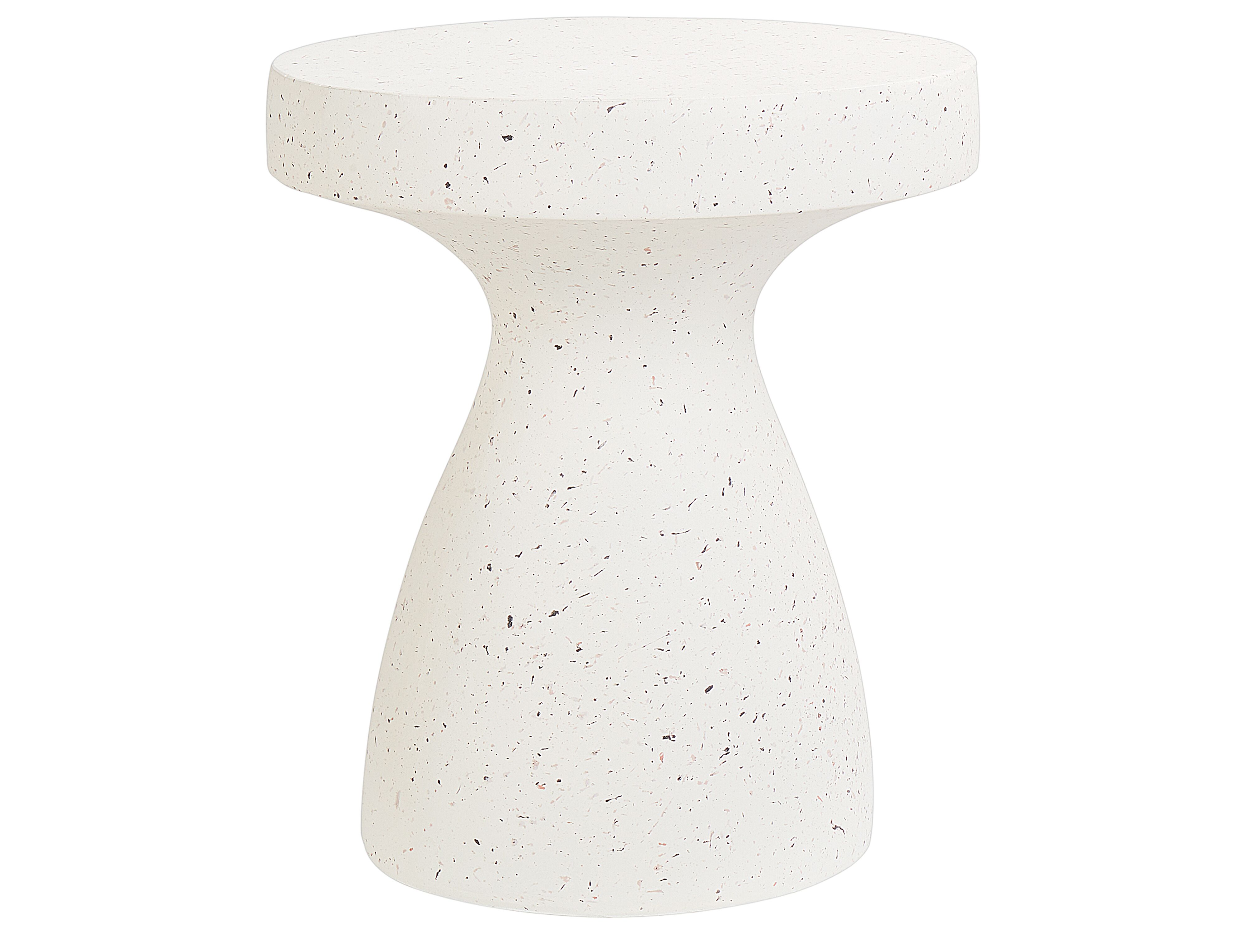 Side Table BIVIERE 39 cm 39 cm Terrazzo Effect White Terrazzo