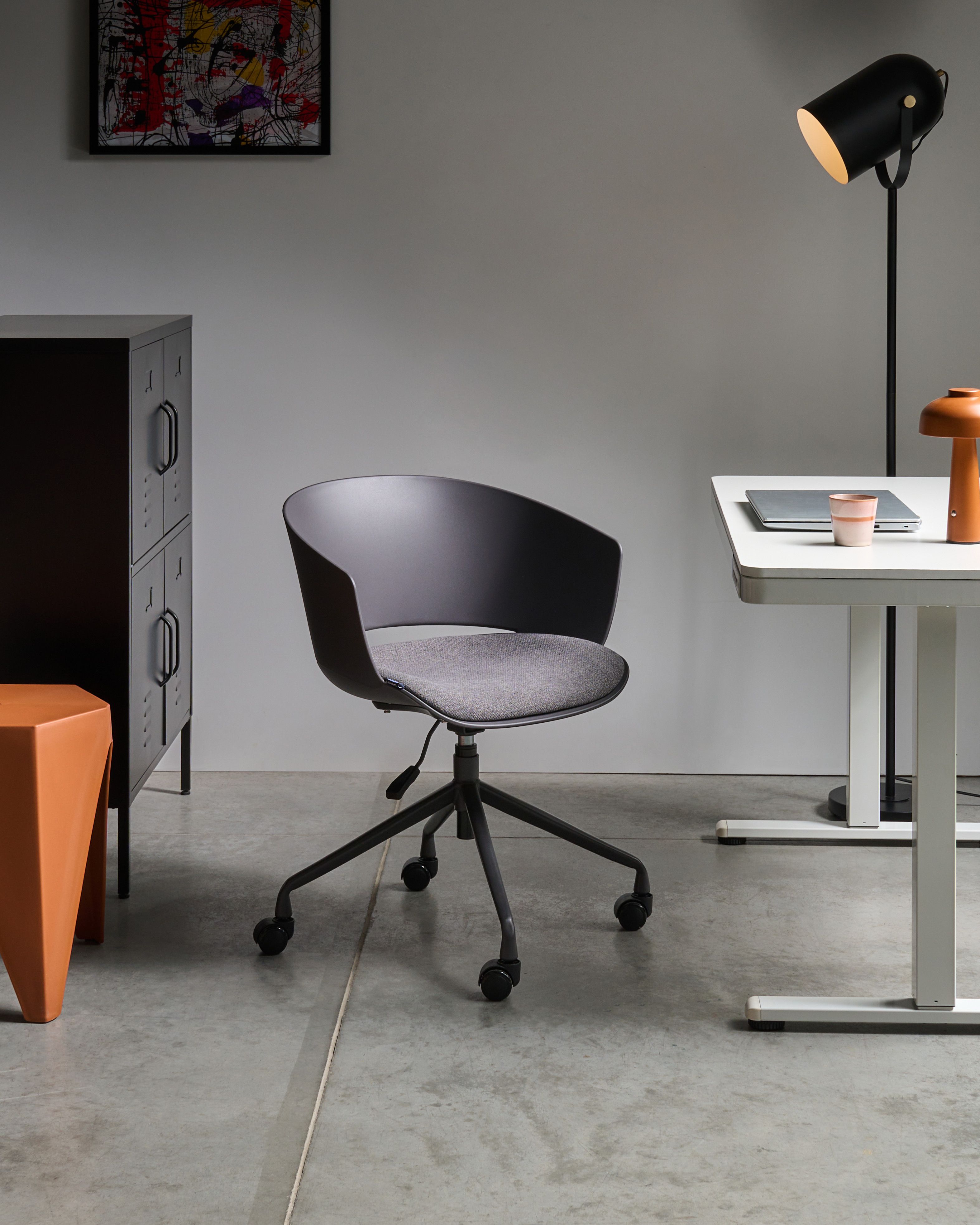 Office Chair GLEEFUL Fabric Graphite Grey