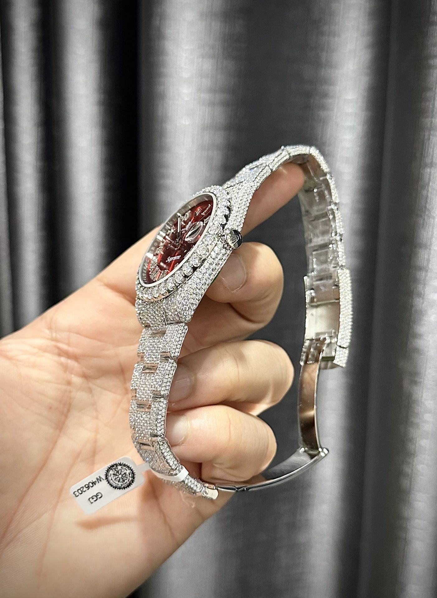 Rolex Replica 1:1 Watch DateJust Supreme Full Diamond Moissanite Hong Kong 41mm - Top club