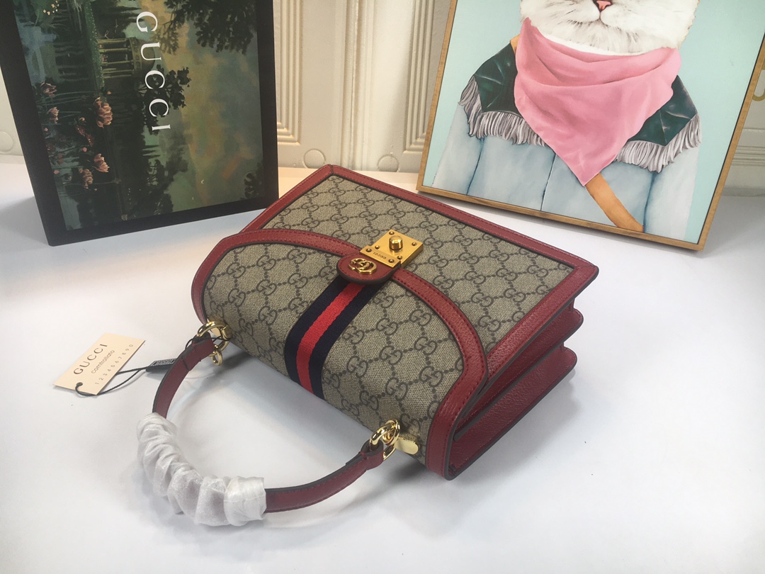 Replica Gucci Ophidia Small Top Handle Bag With Web 6510551:1High-quality replica